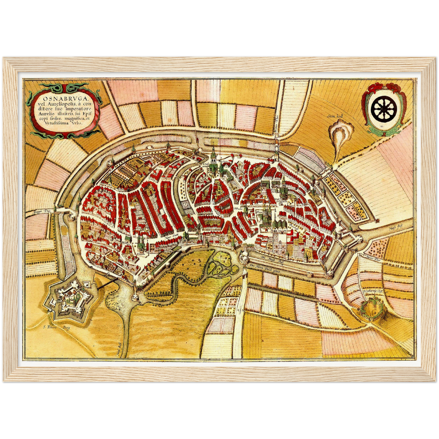 Historischer Stadtplan Osnabrück um 1633