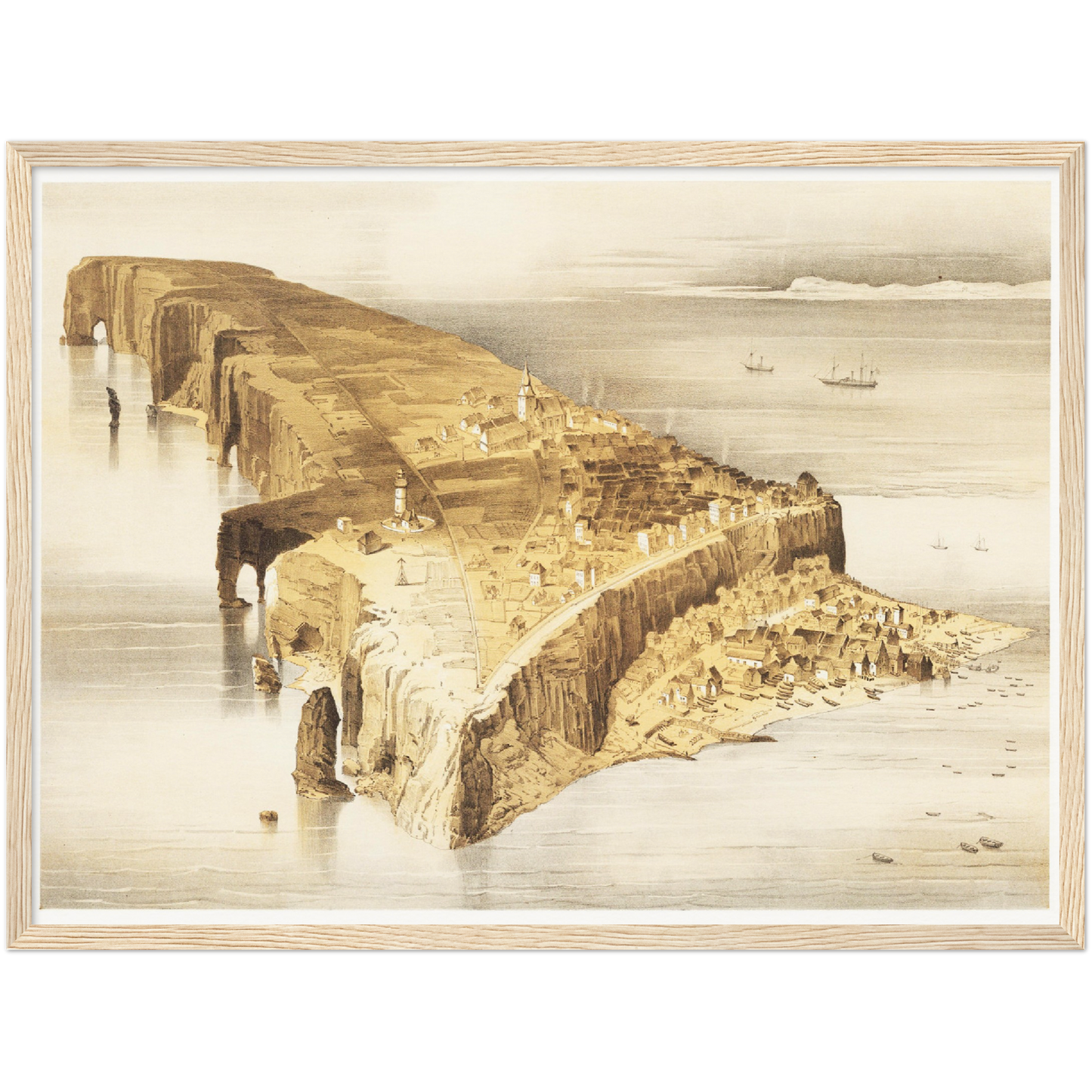 Historische Ansicht Helgoland um 1855