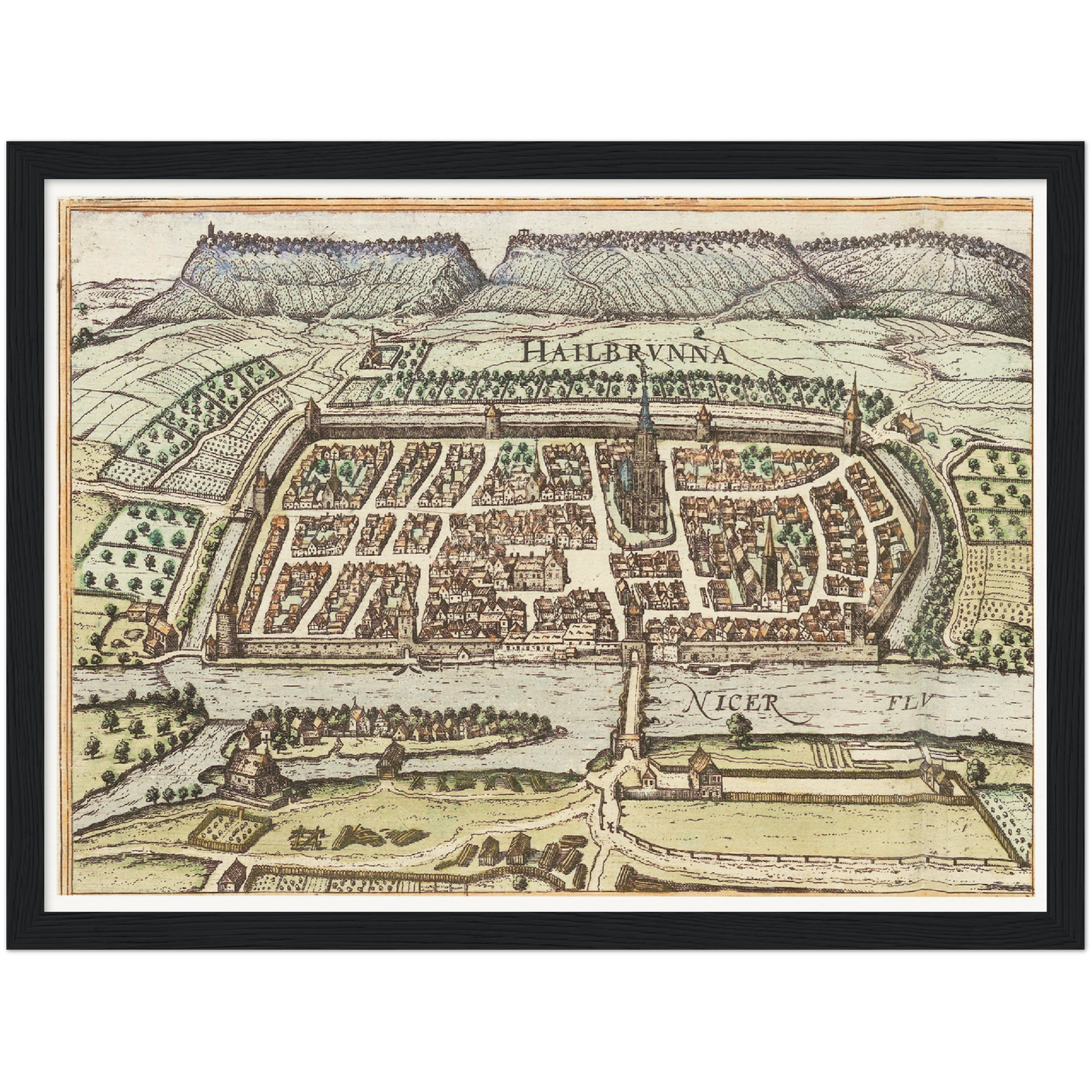Historische Stadtansicht Heilbronn um 1609