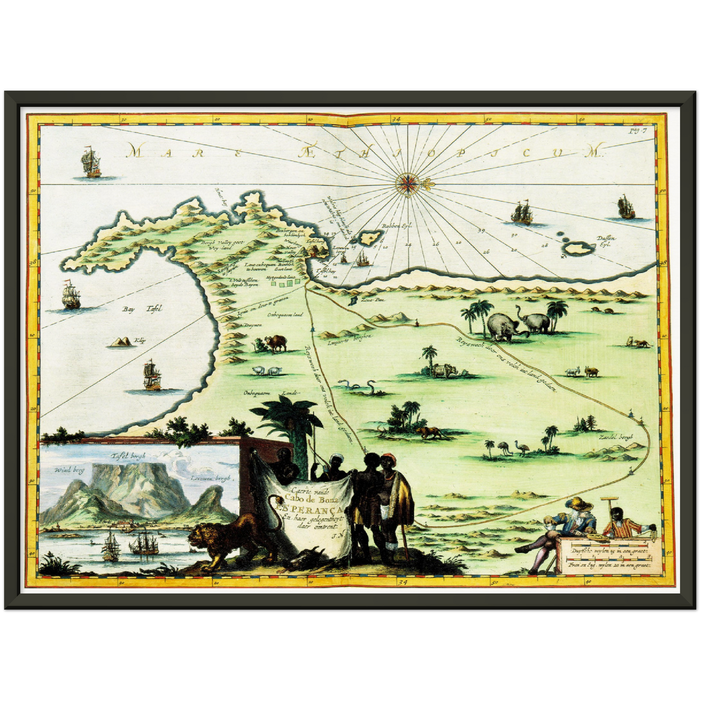 Historical city map Test product horizontal 3 sizes