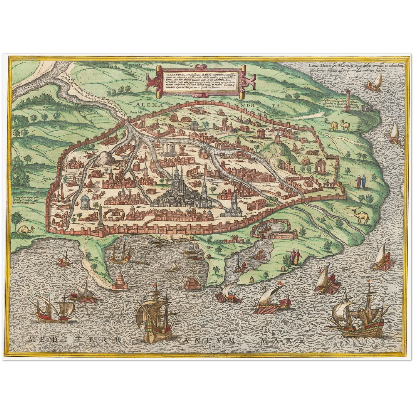 Historischer Stadtansicht Alexandria um 1582