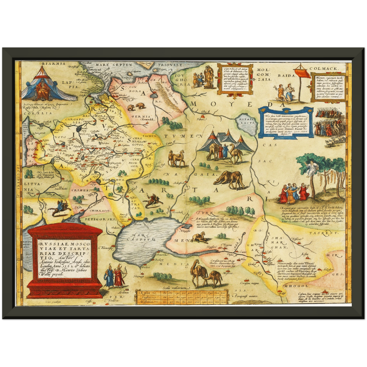 Historische Landkarte Russland um 1580