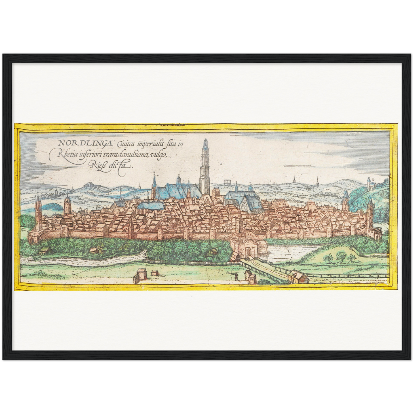Historische Stadtansicht Nördlingen um 1570