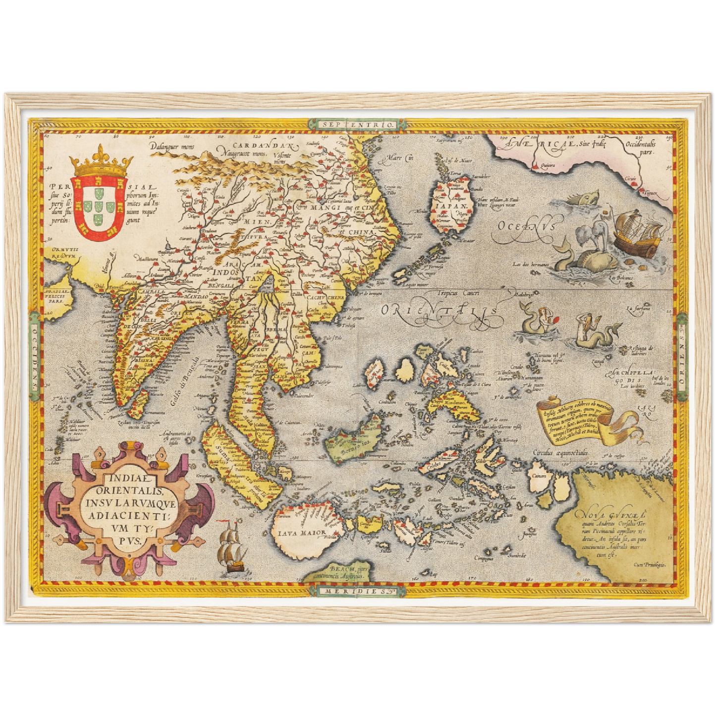 Historische Landkarte Südostasien um 1609