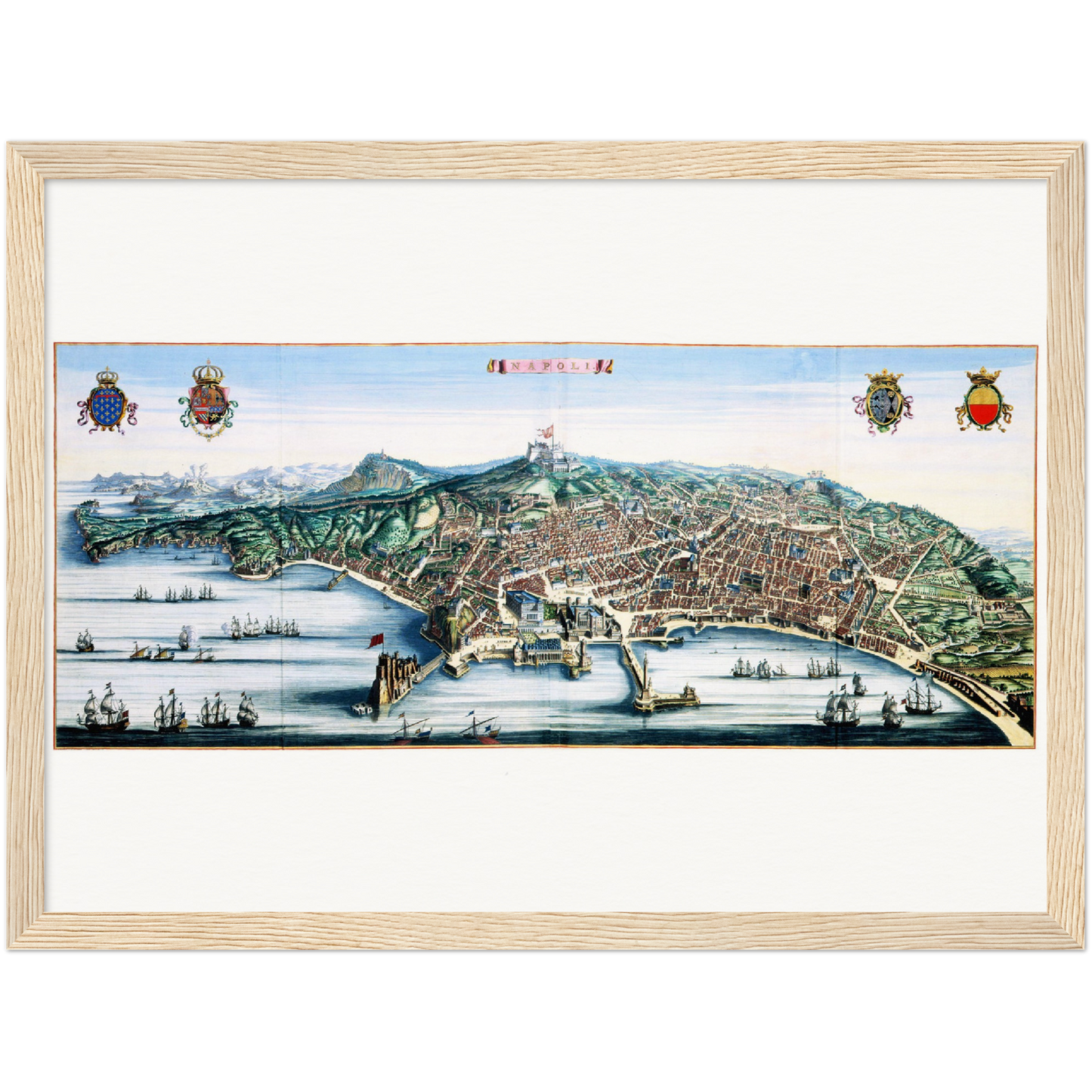 Historische Stadtansicht Neapel um 1690