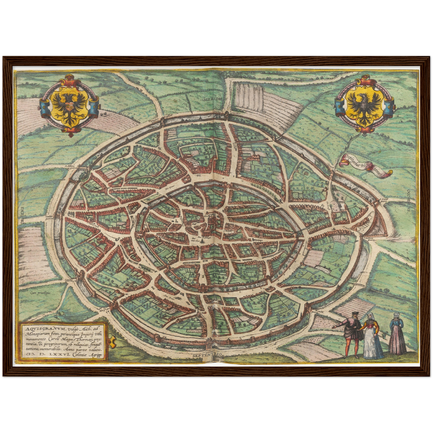 Historischer Stadtplan Aachen um 1570