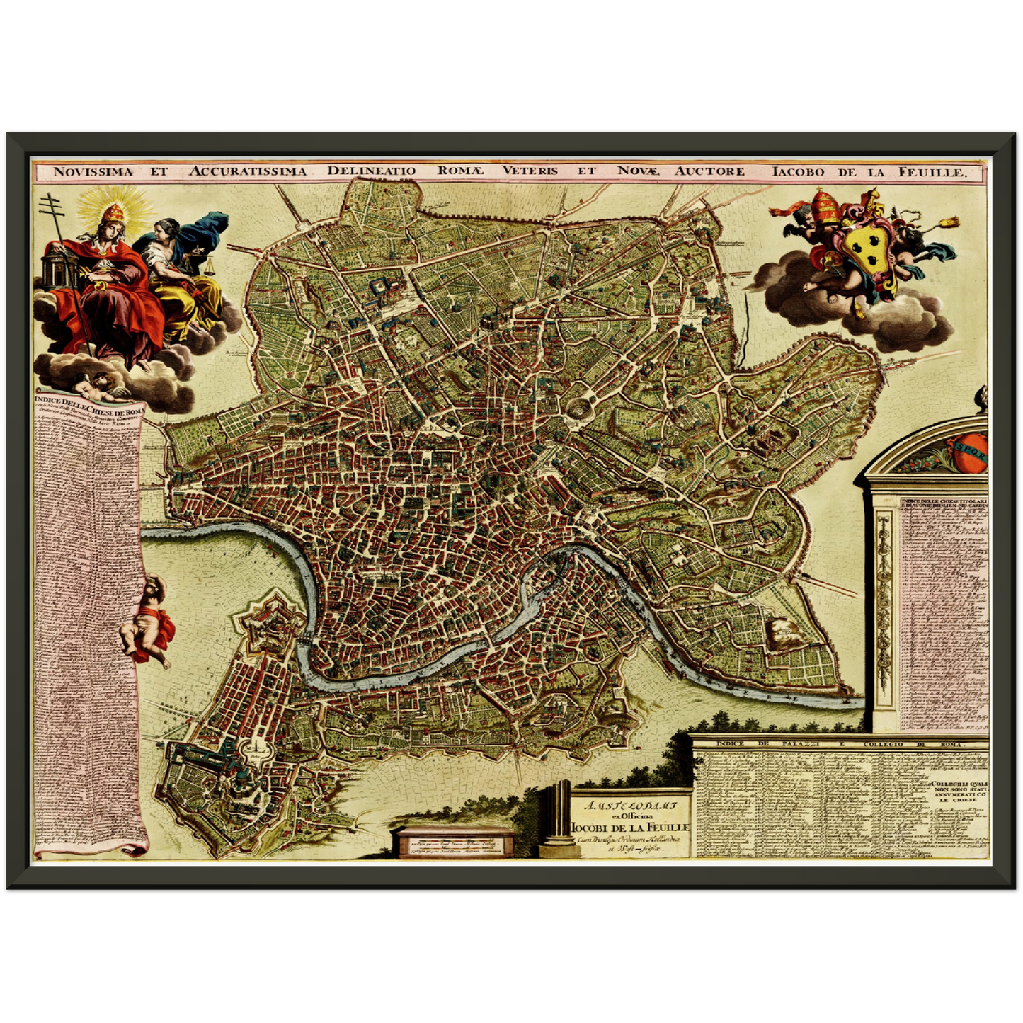 Historischer Stadtplan Rom um 1700