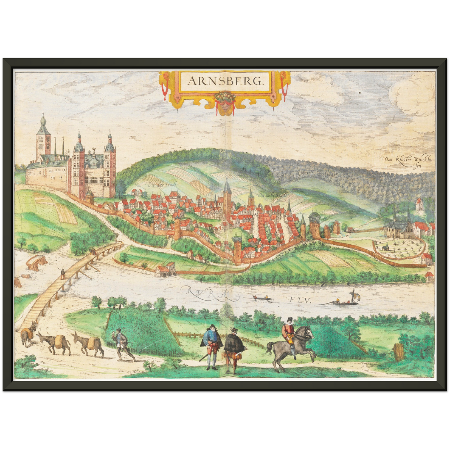 Historische Stadtansicht Arnsberg um 1592