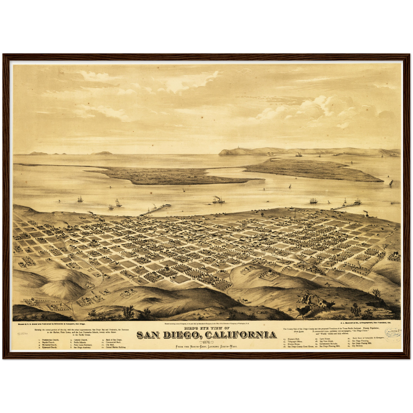 Historical city map Test product horizontal 3 sizes