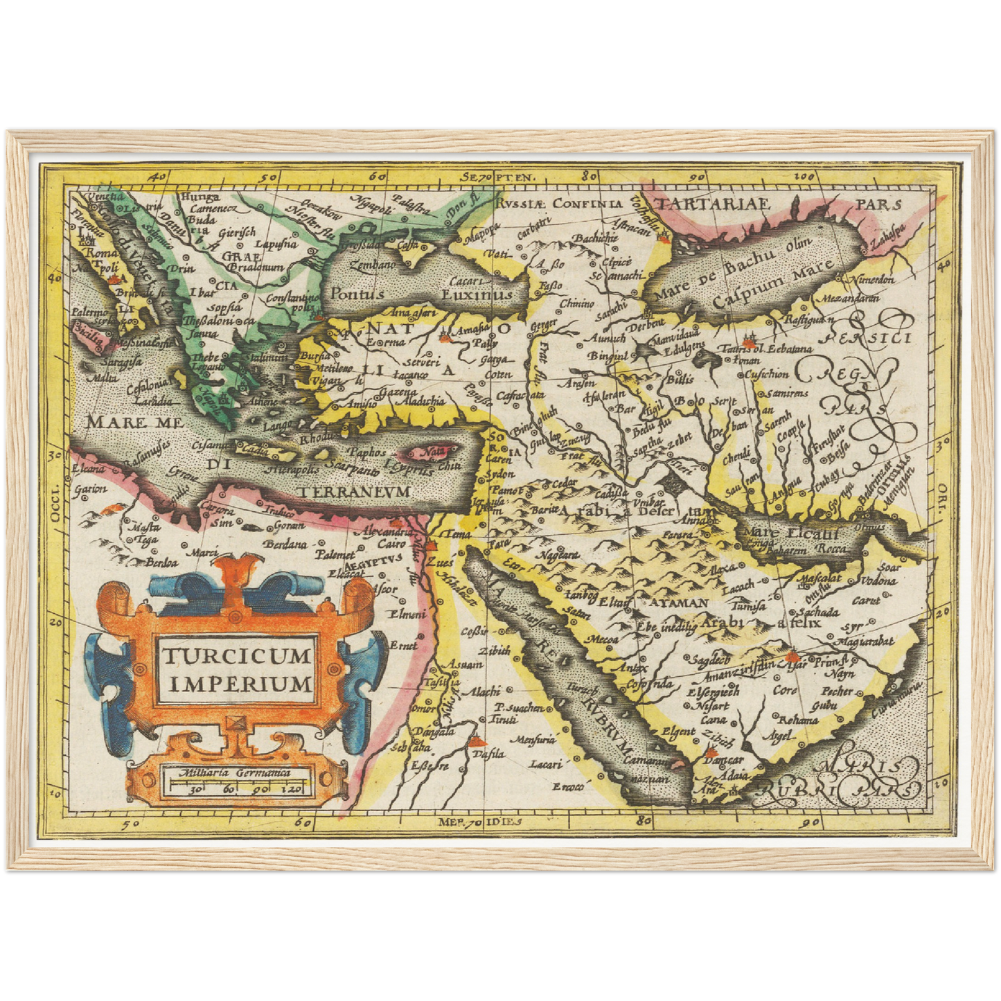 Historische Landkarte Osmanisches Reich um 1609