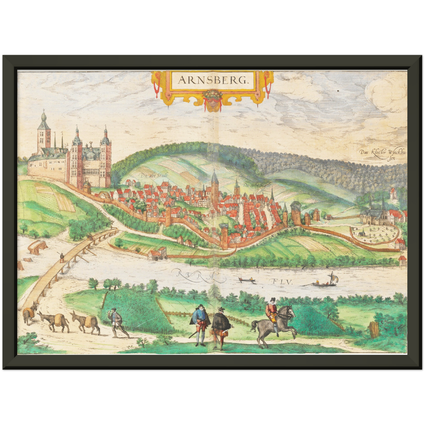 Historische Stadtansicht Arnsberg um 1592