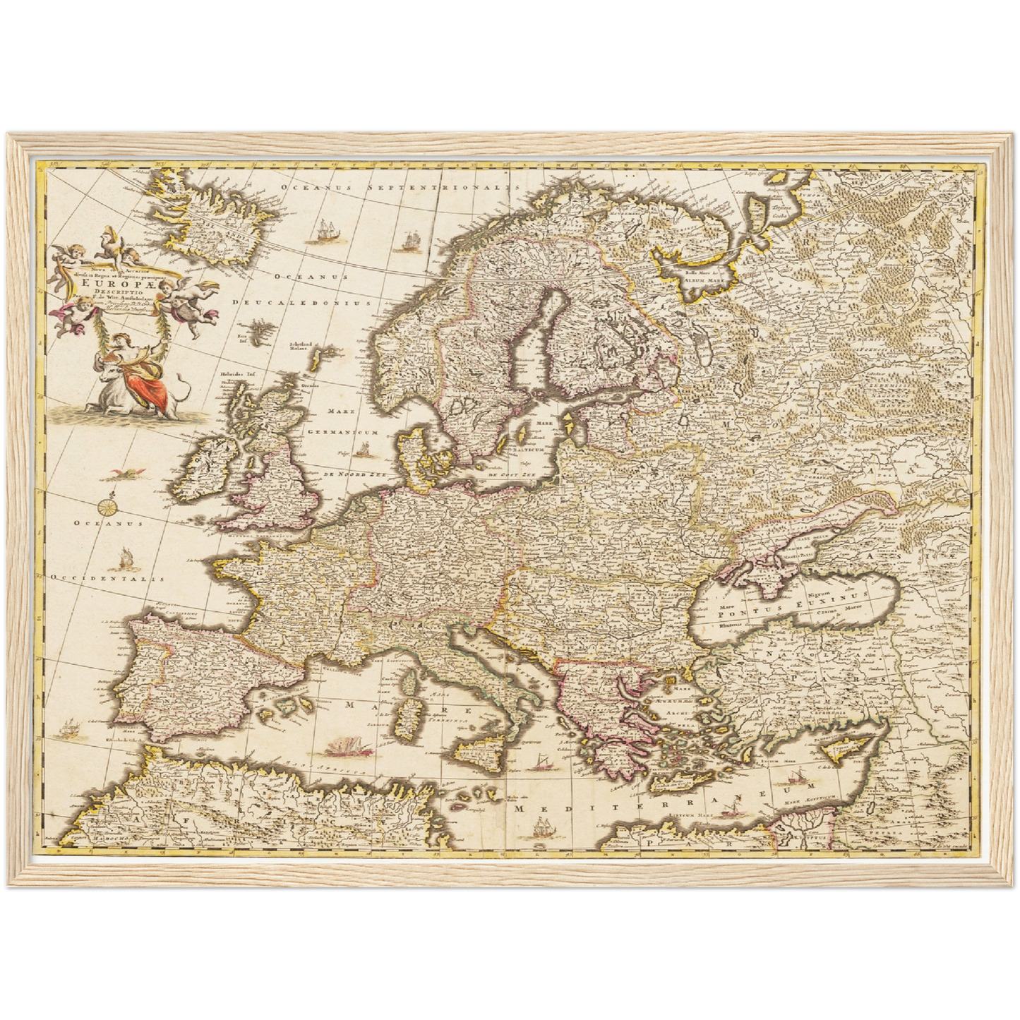 Historische Europakarte um 1698
