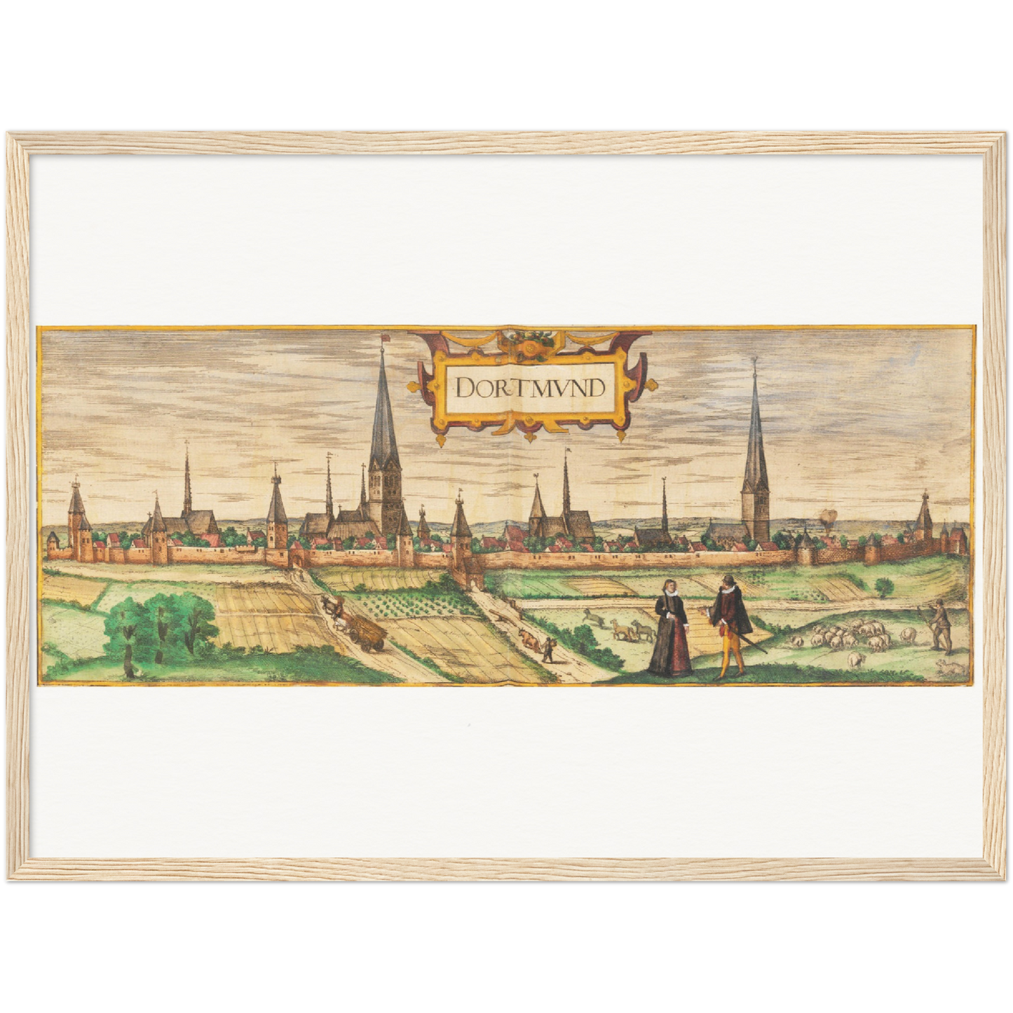 Historische Stadtansicht Dortmund um 1592