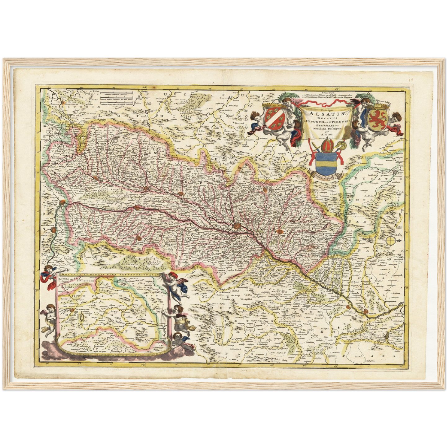 Historische Landkarte Baden um 1680
