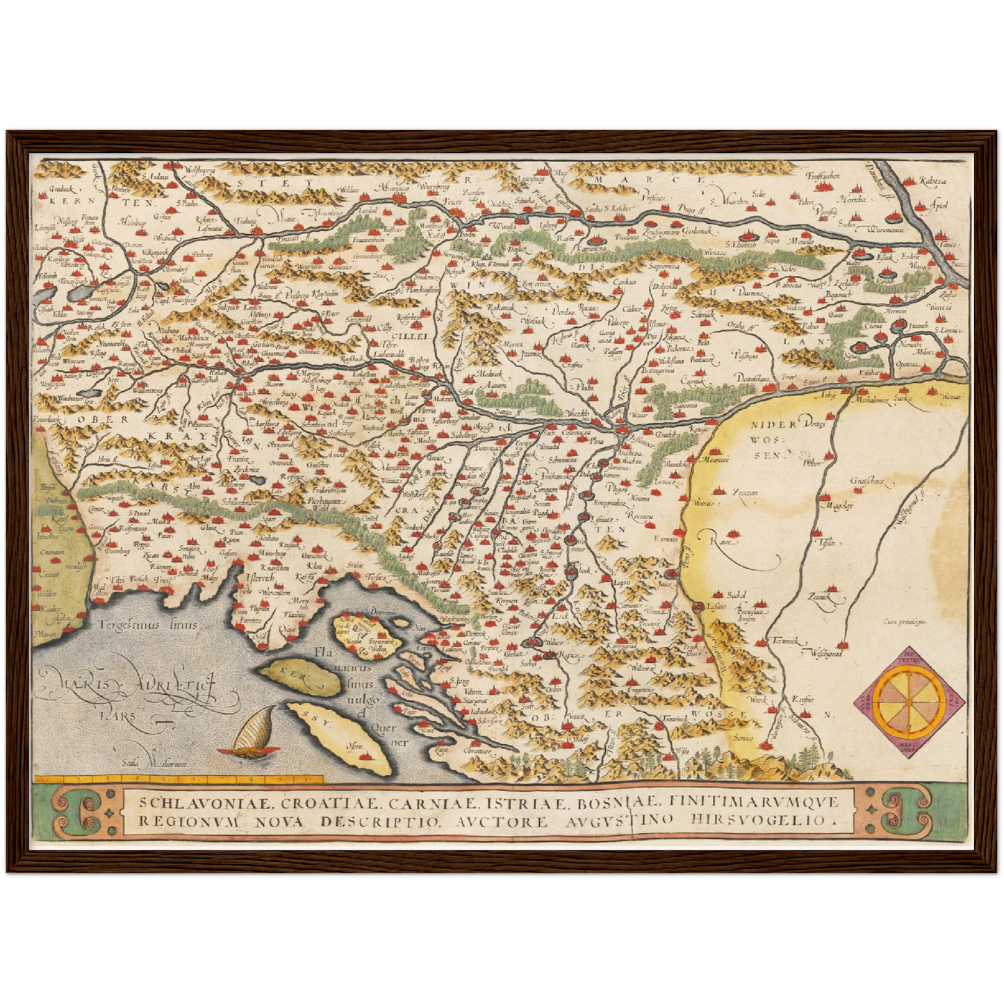 Historische Landkarte Kroatien um 1609