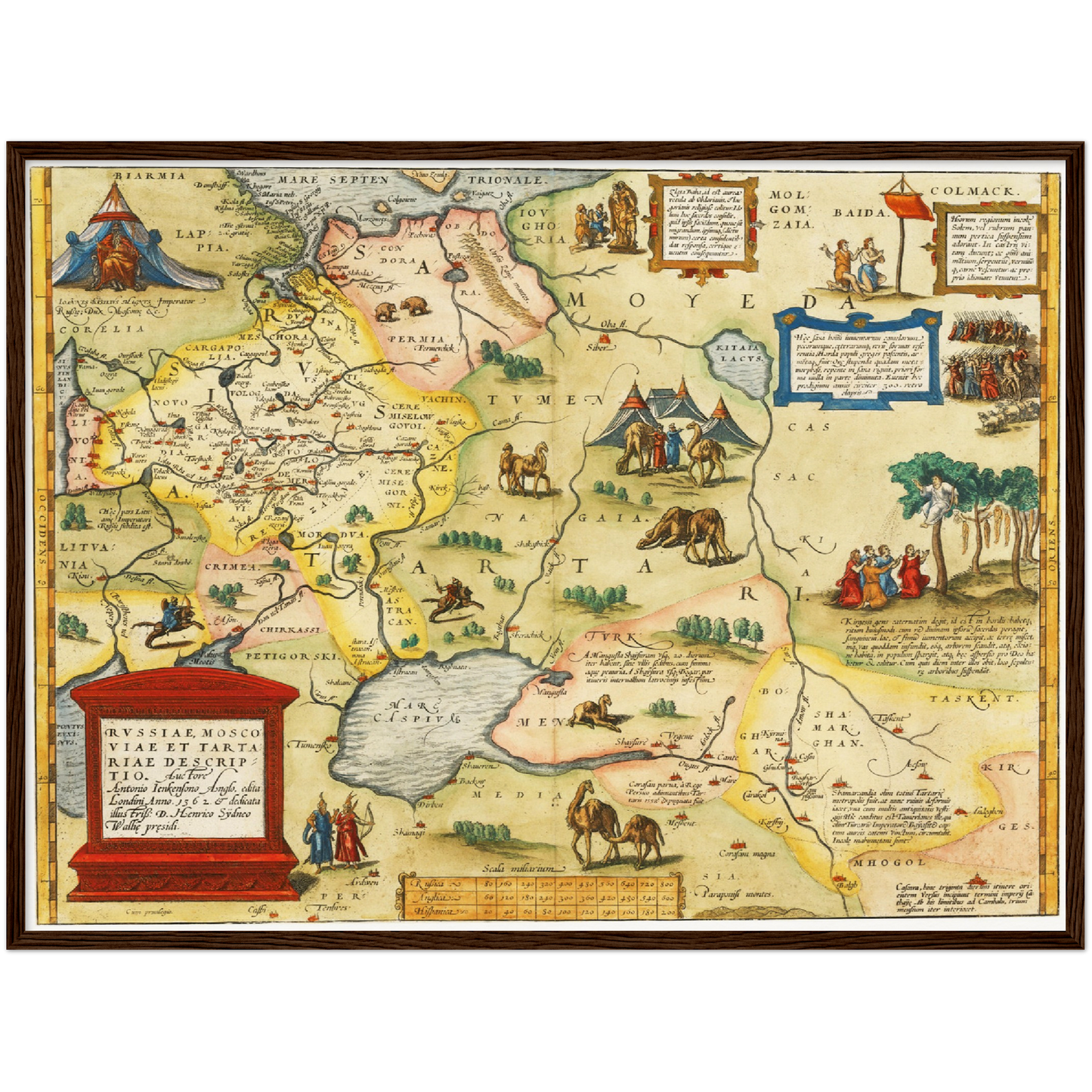 Historische Landkarte Russland um 1580