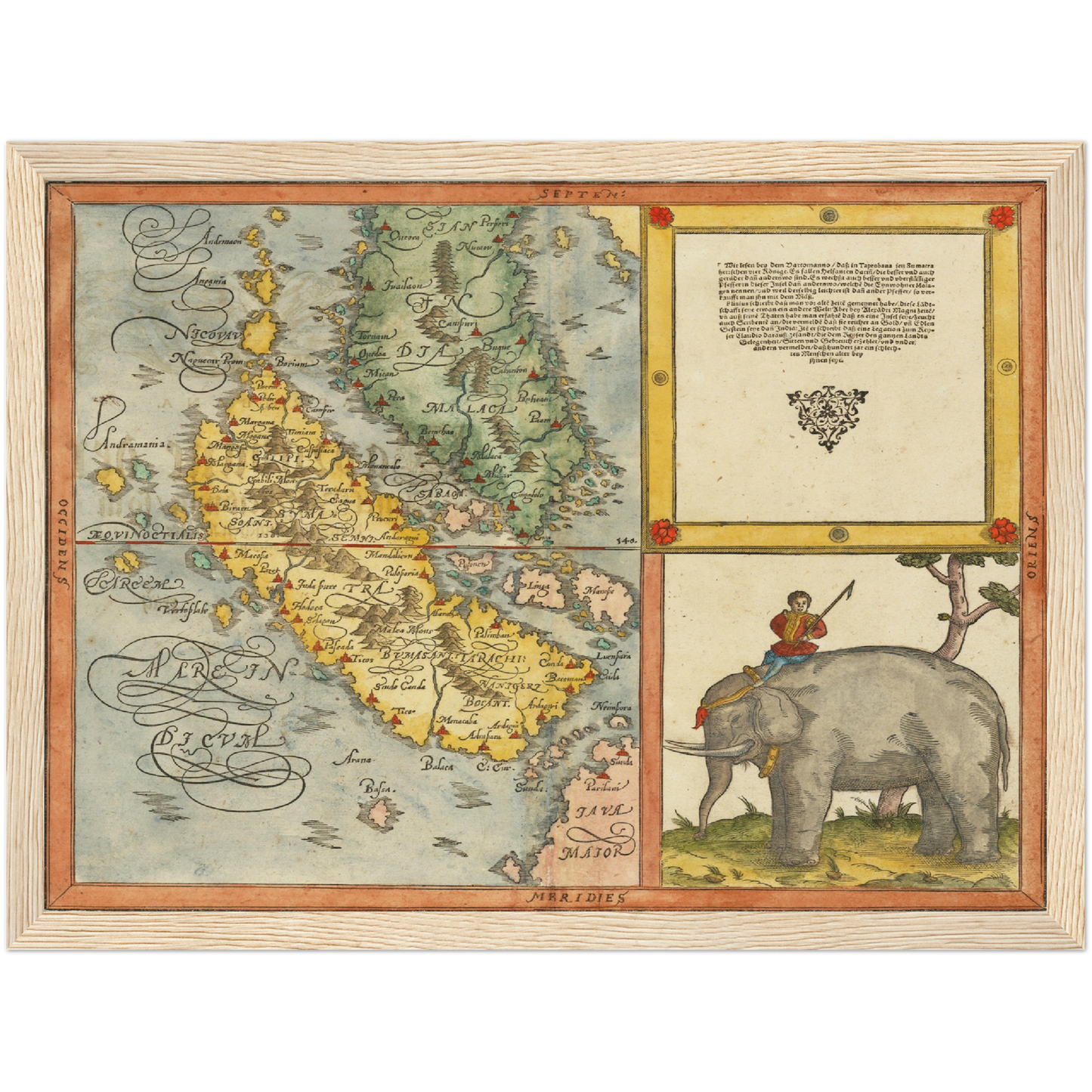 Historische Landkarte Singapur um 1580