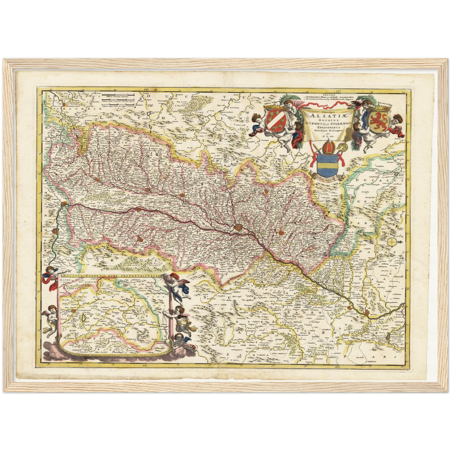 Historische Landkarte Baden um 1680