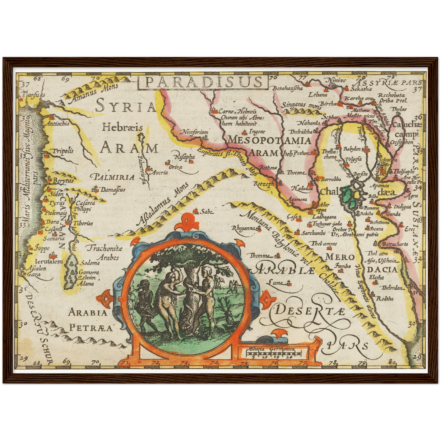 Historische Landkarte Syrien um 1609
