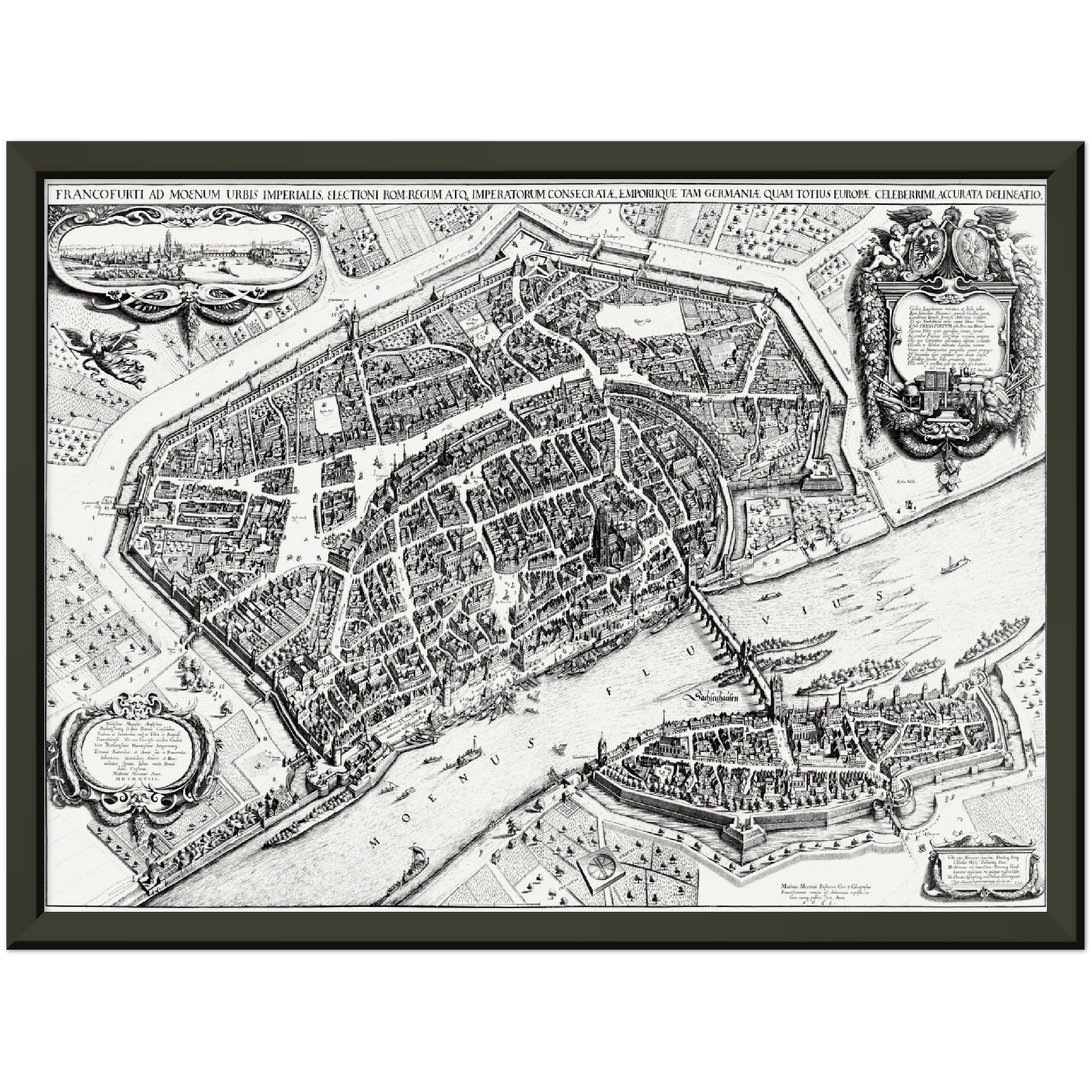 Historischer Stadtplan Frankfurt am Main um 1628
