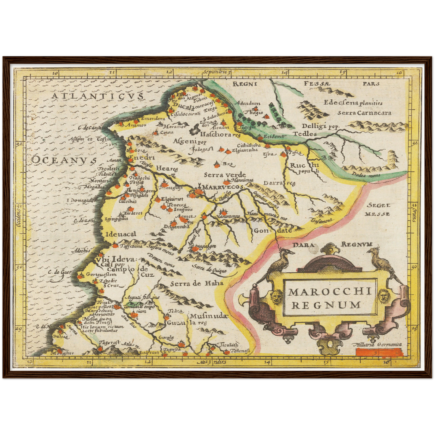 Historische Landkarte Marrakesch um 1609