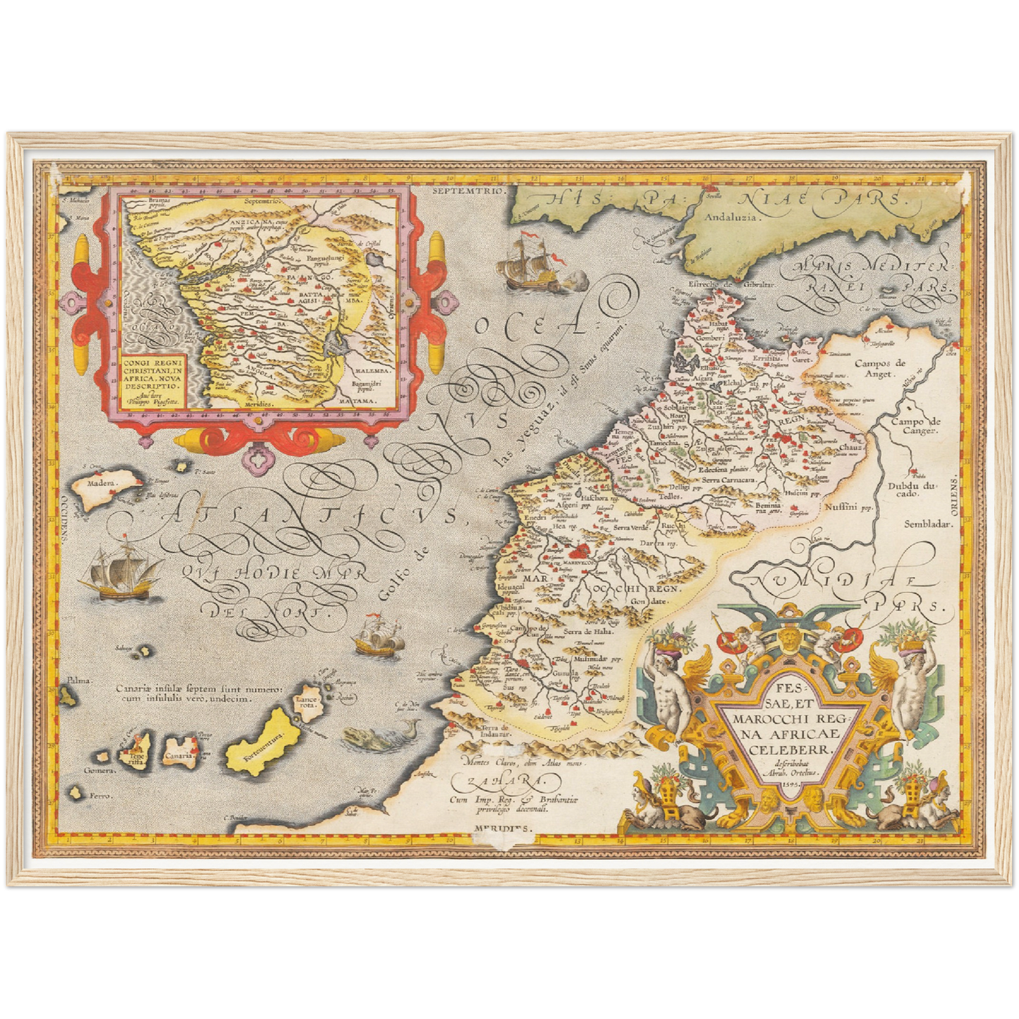 Historische Landkarte Marokko um 1609