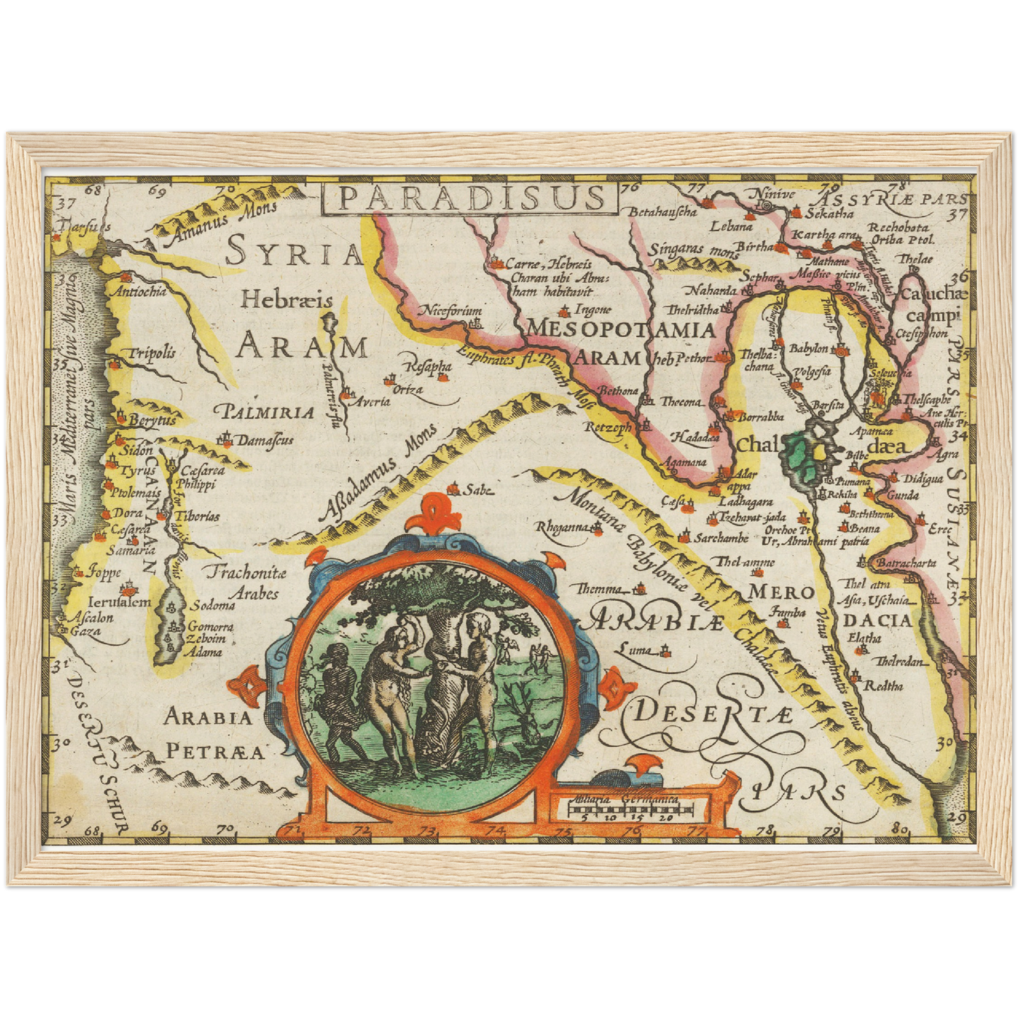 Historische Landkarte Syrien um 1609