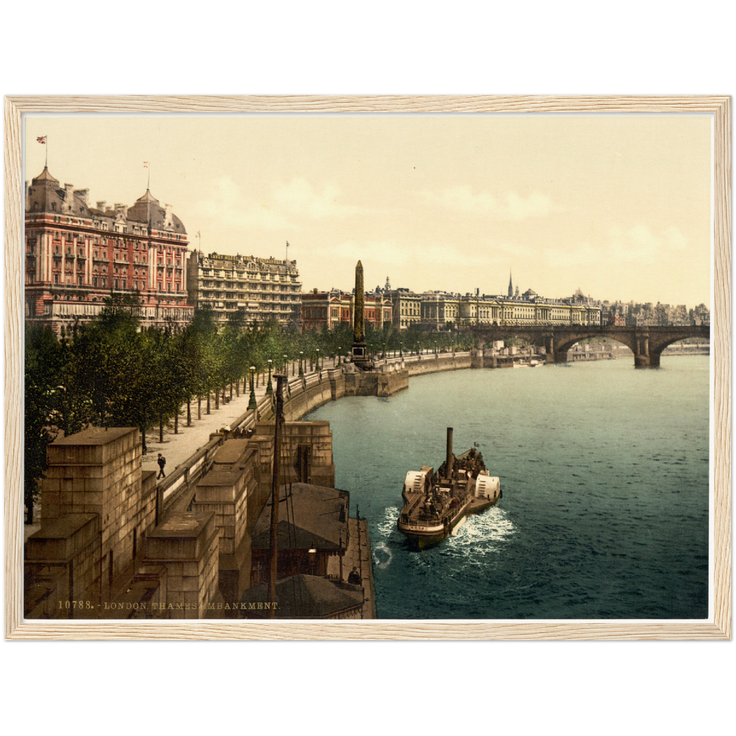 Historische Ansicht London Themse um 1895
