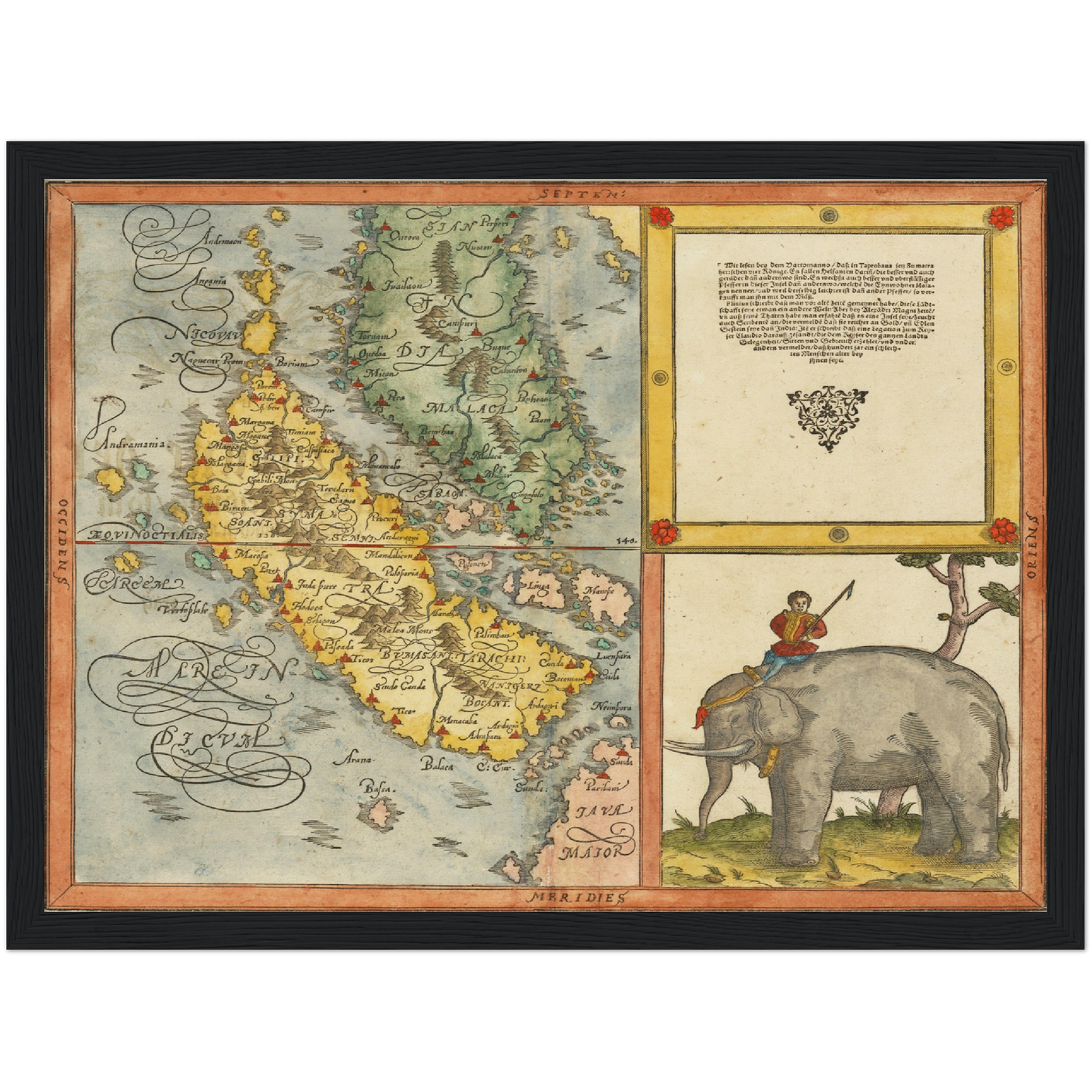 Historische Landkarte Singapur um 1580