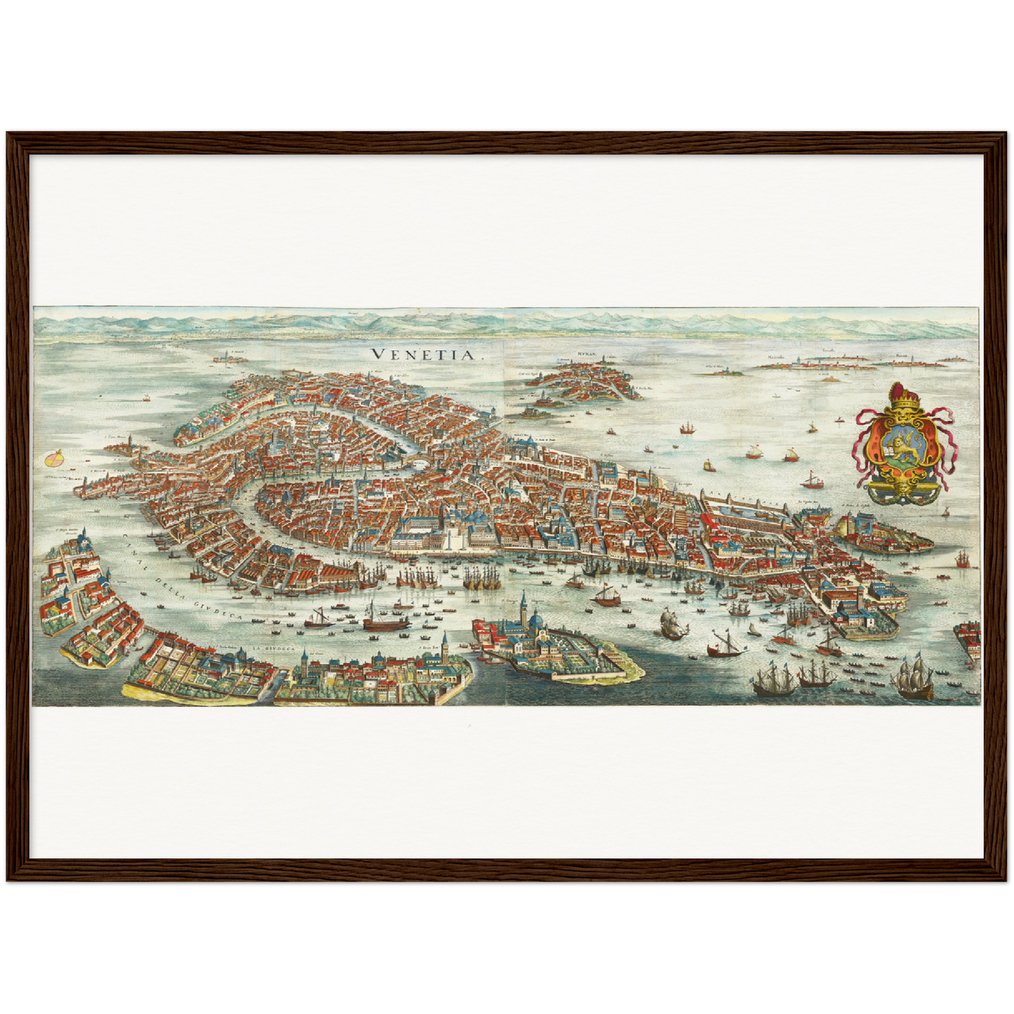 Historische Stadtansicht Venedig um 1636