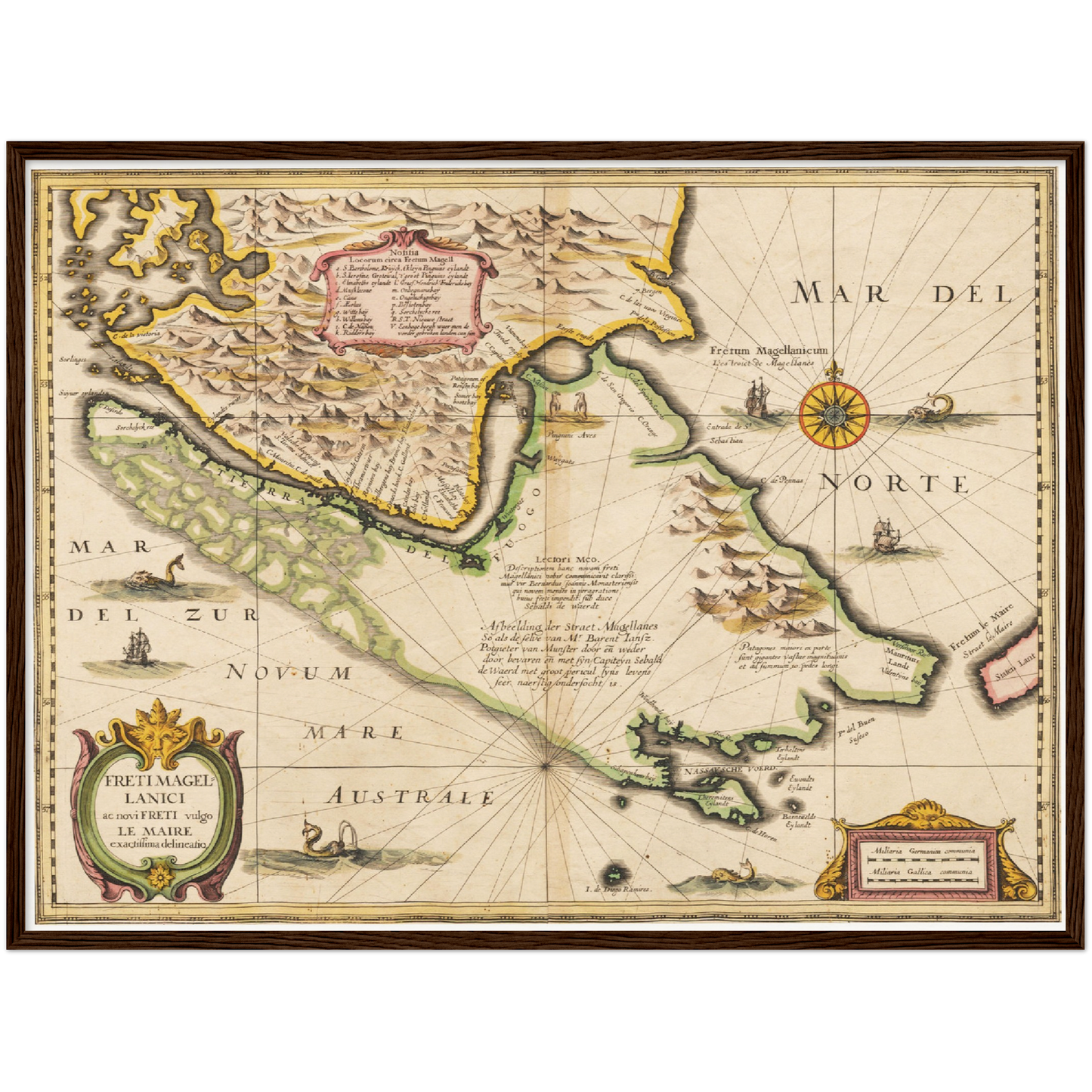 Historische Landkarte Kap Hoorn um 1635