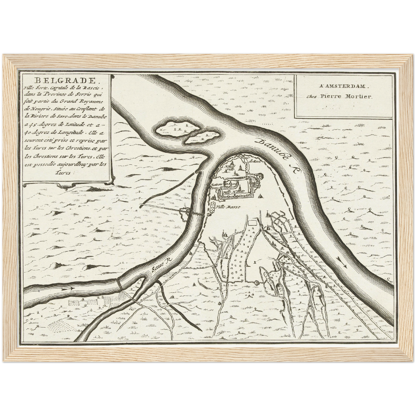 Historischer Stadtplan Belgrad um 1726