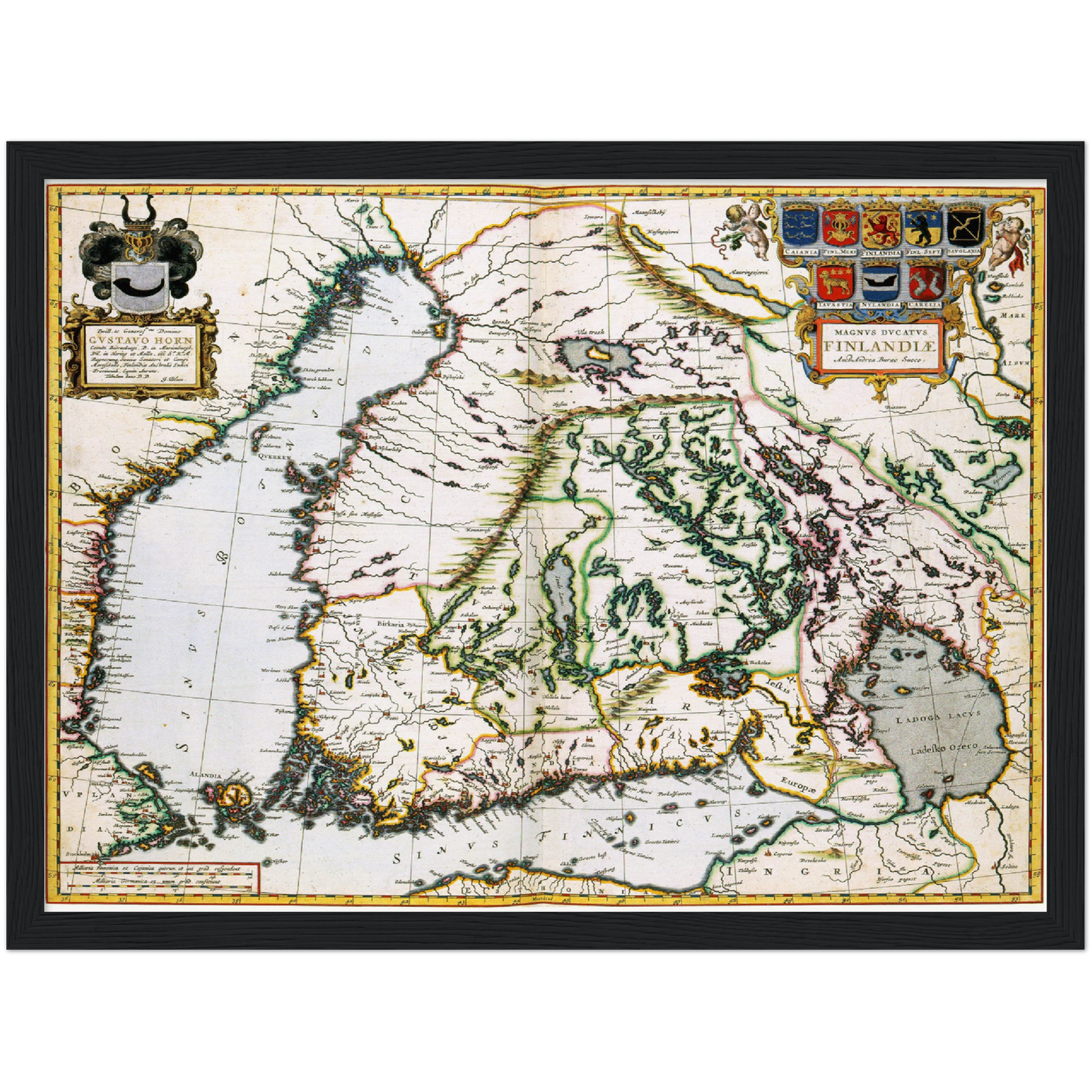 Historische Landkarte Finnland um 1690