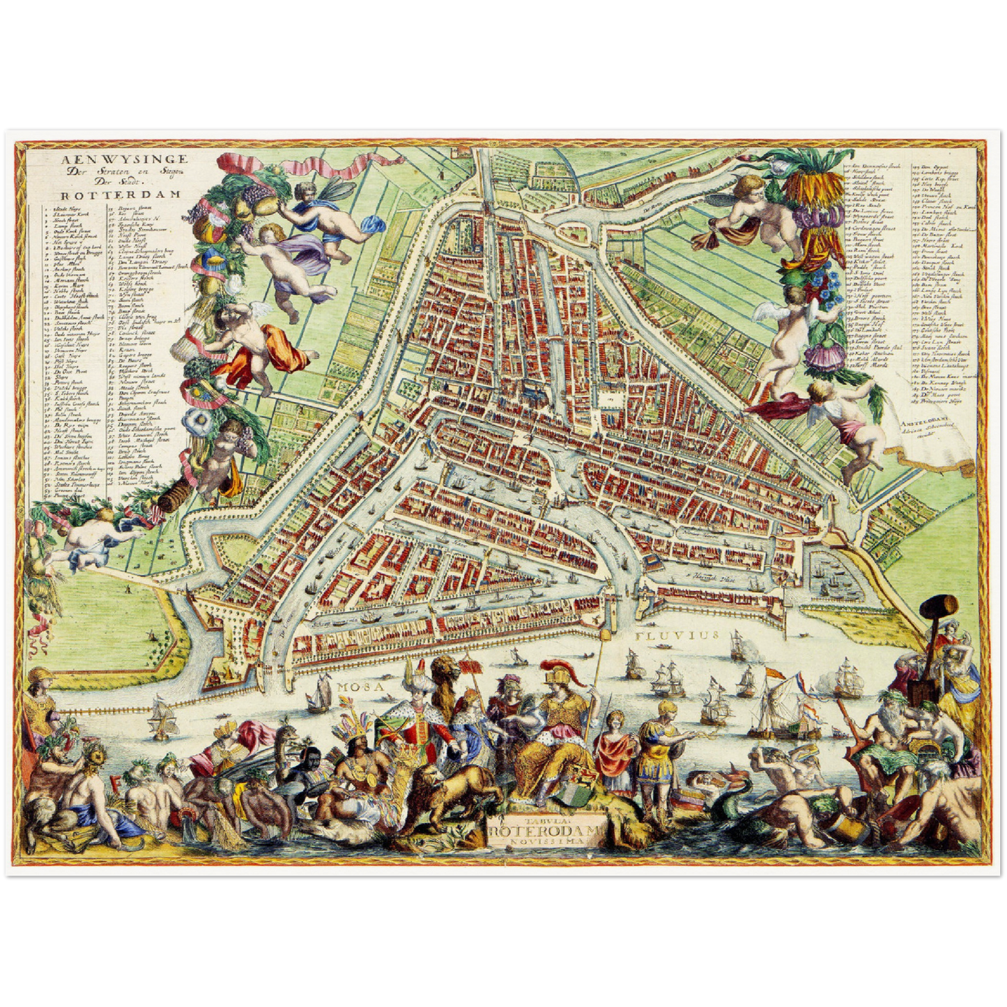 Historischer Stadtplan Rotterdam um 1689