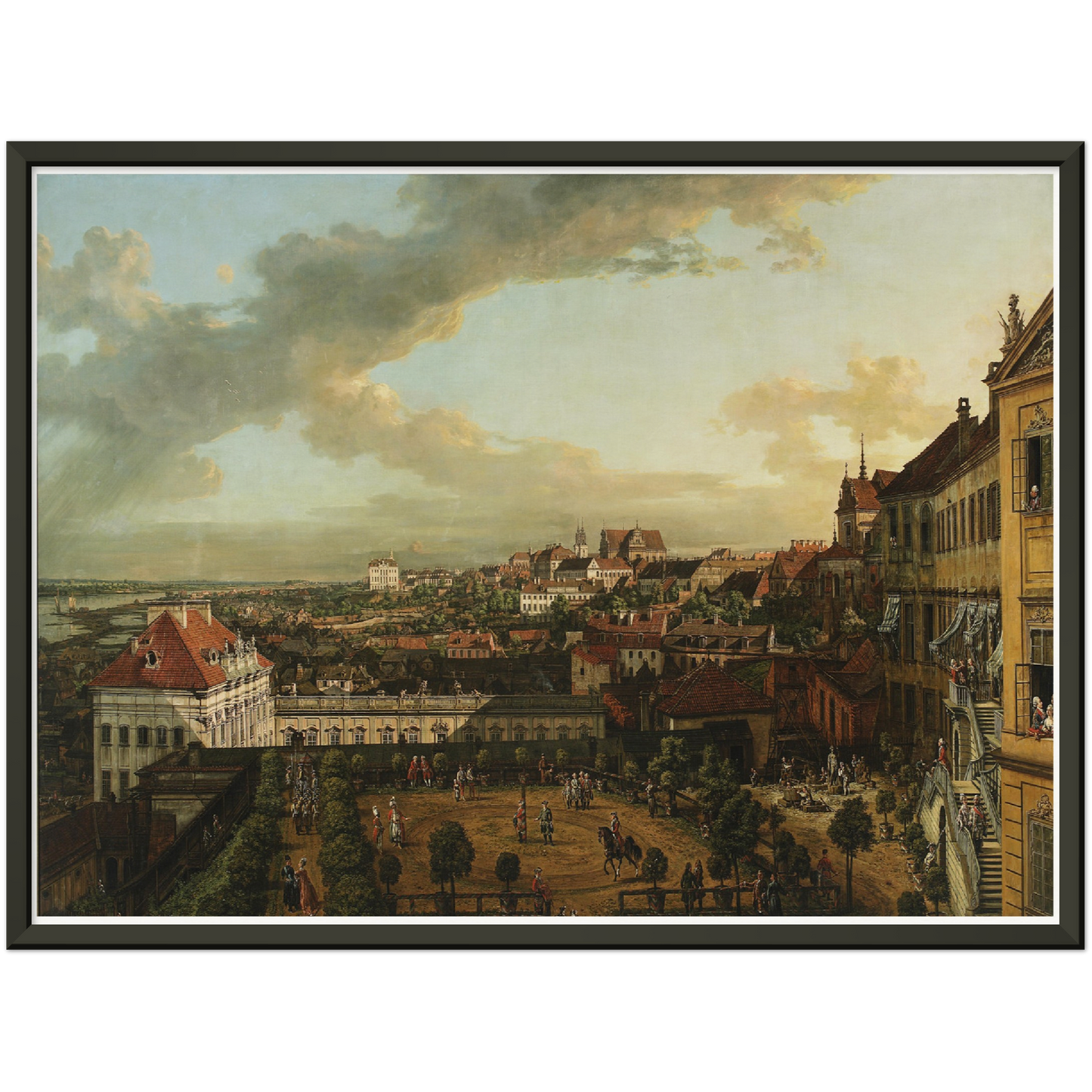 Historische Ansicht Warschau um 1750