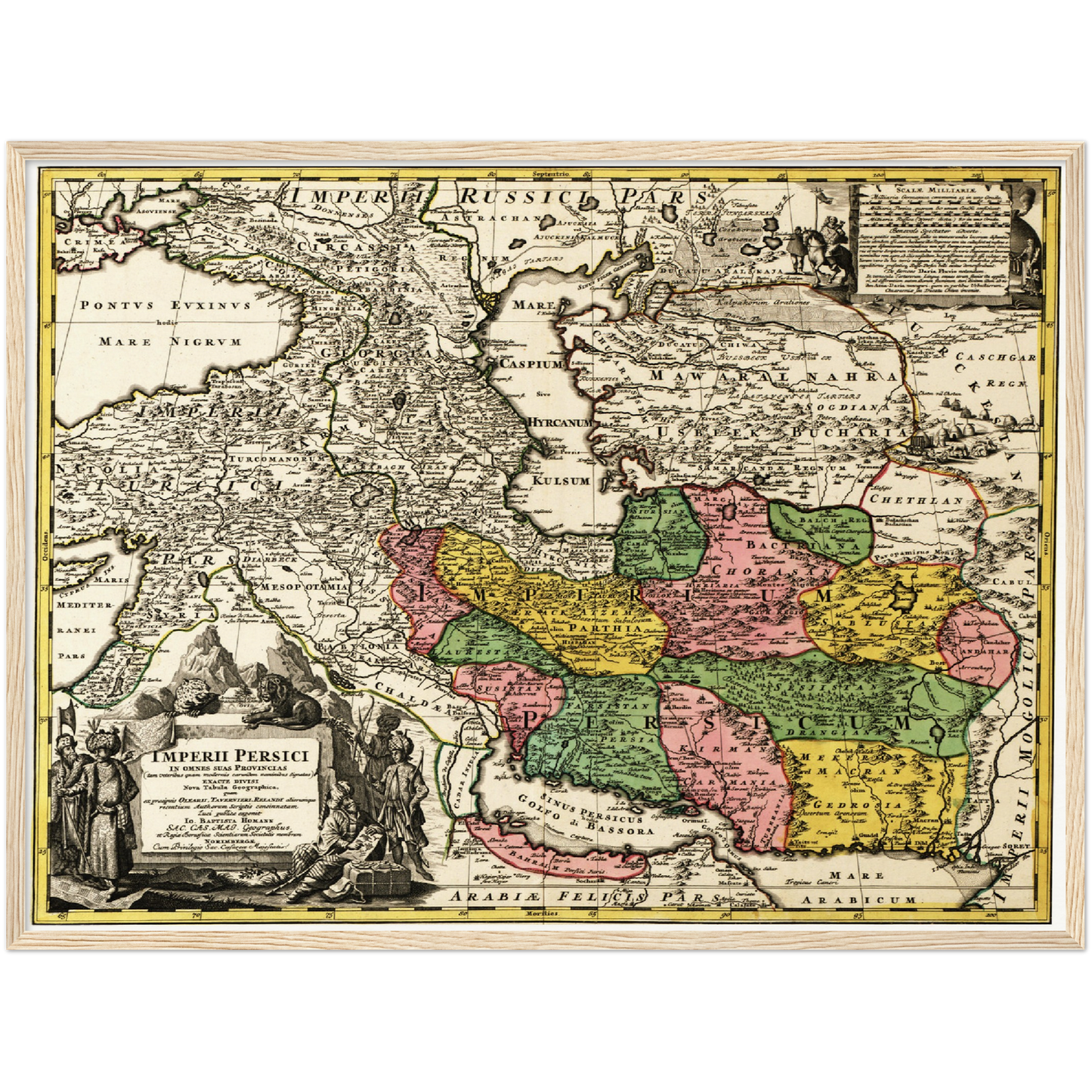 Historische Landkarte Persien um 1750