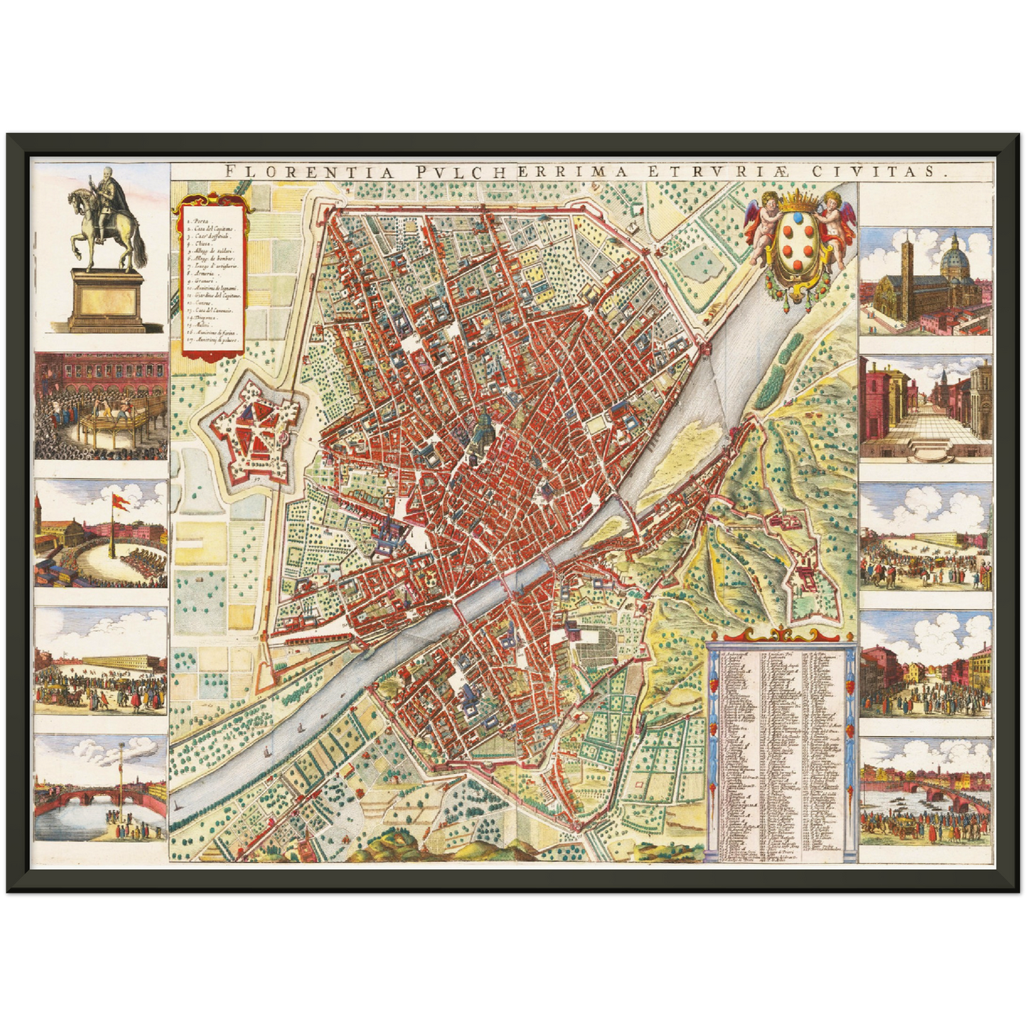 Historischer Stadtplan Florenz um 1660