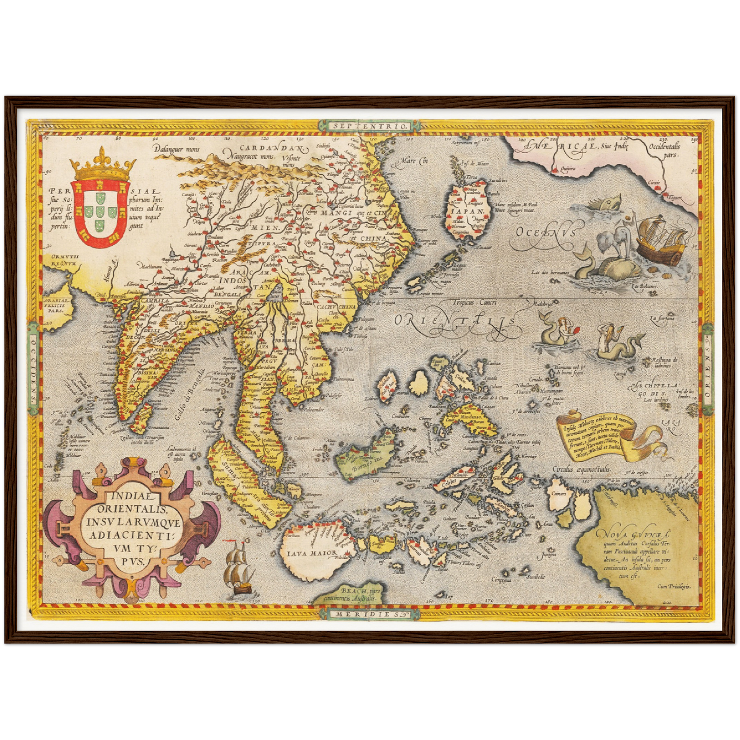 Historische Landkarte Südostasien um 1609