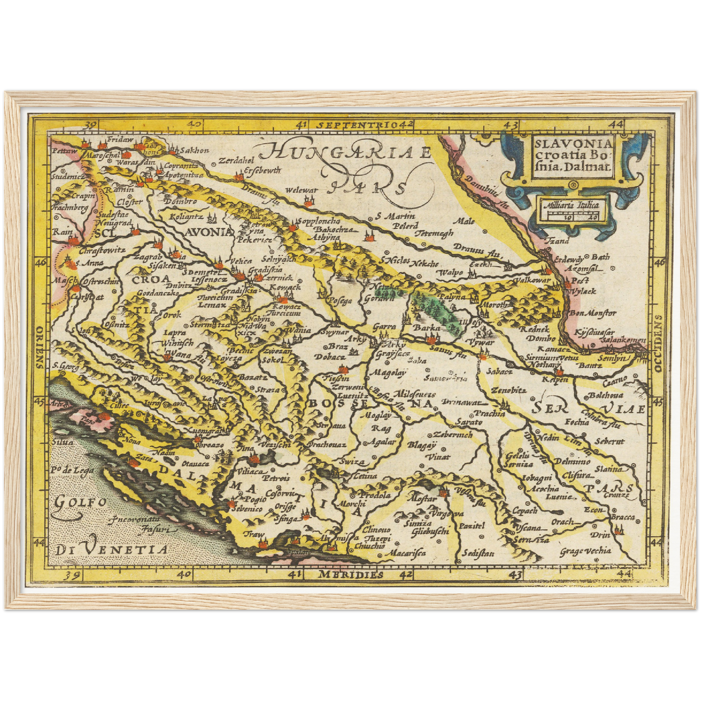 Historische Landkarte Balkan um 1609