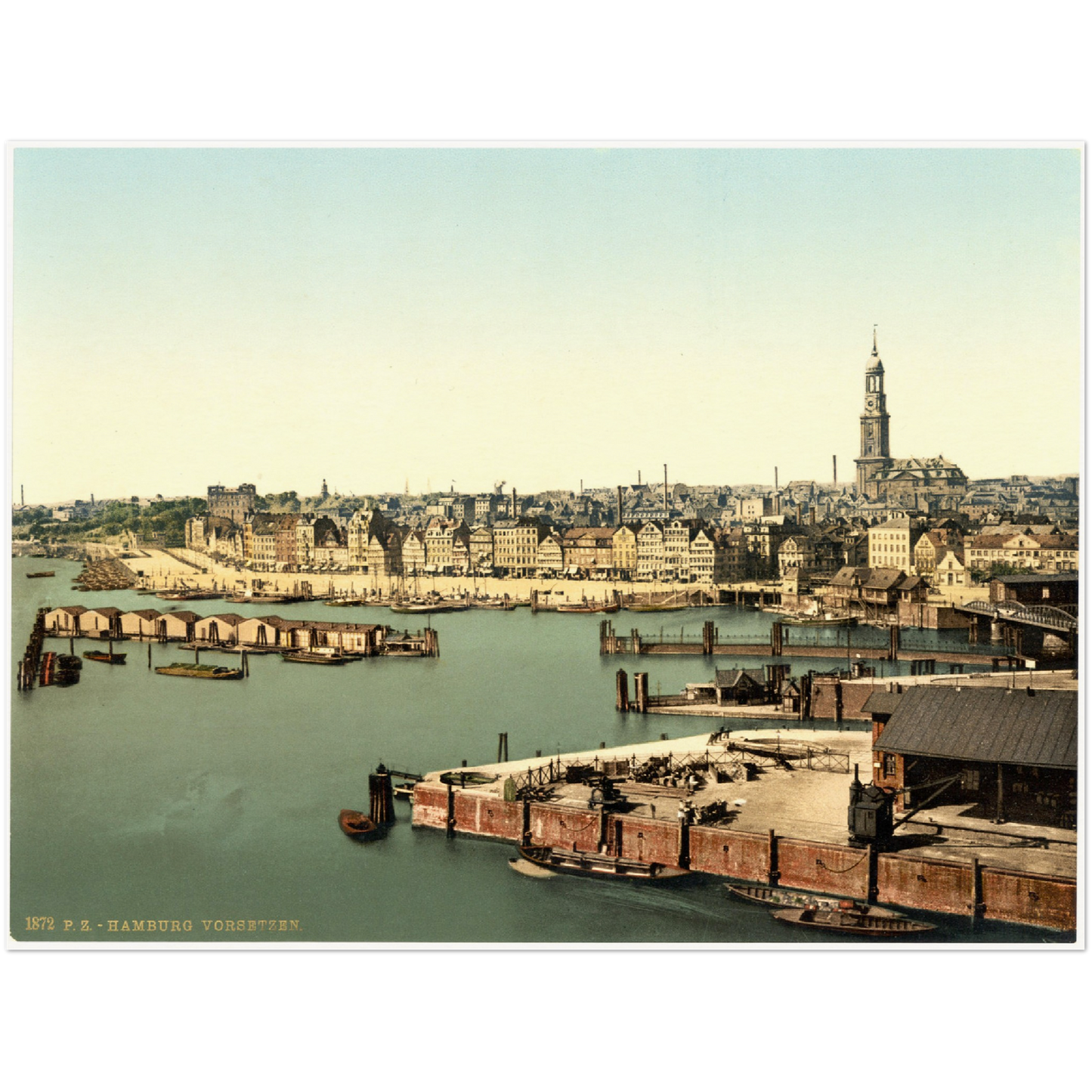 Historische Ansicht Hamburger Hafen um 1895