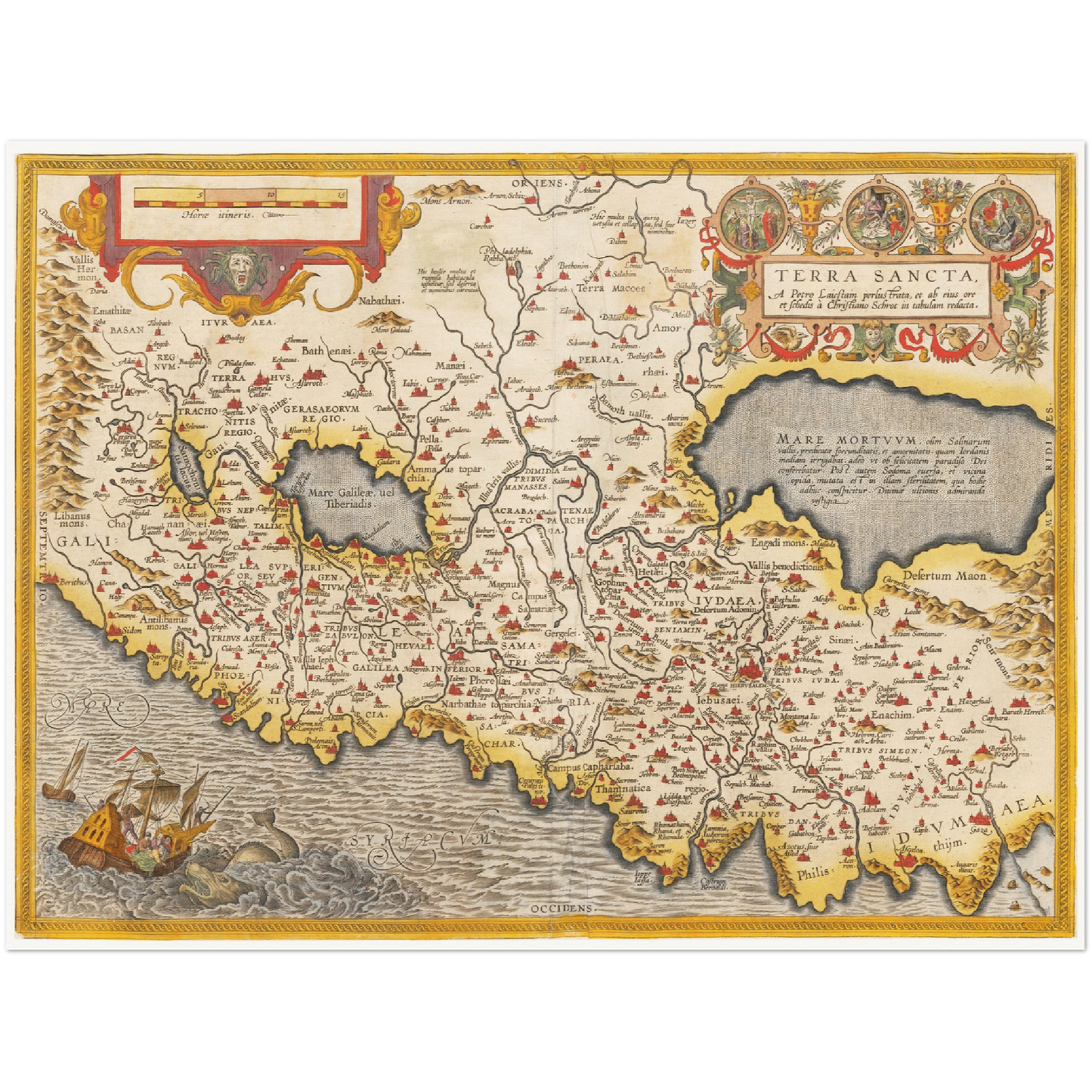 Historische Landkarte Heiliges Land um 1609