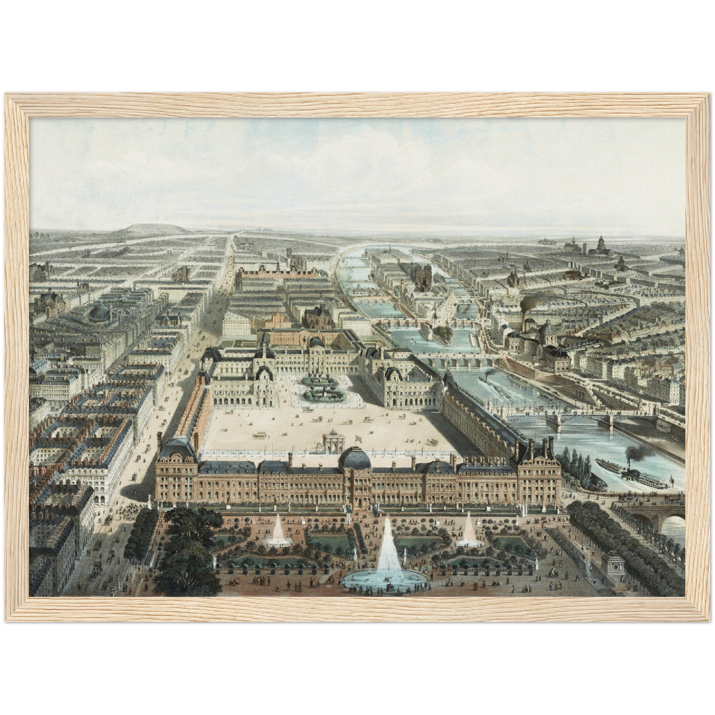 Historische Ansicht Paris um 1860