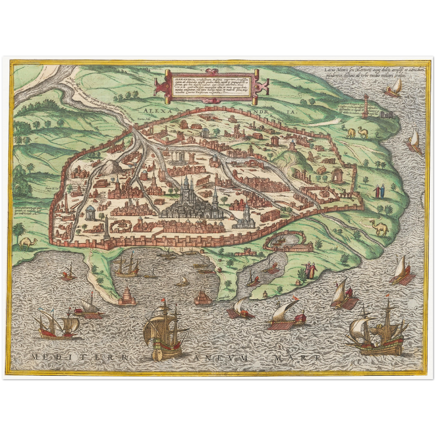 Historischer Stadtansicht Alexandria um 1582