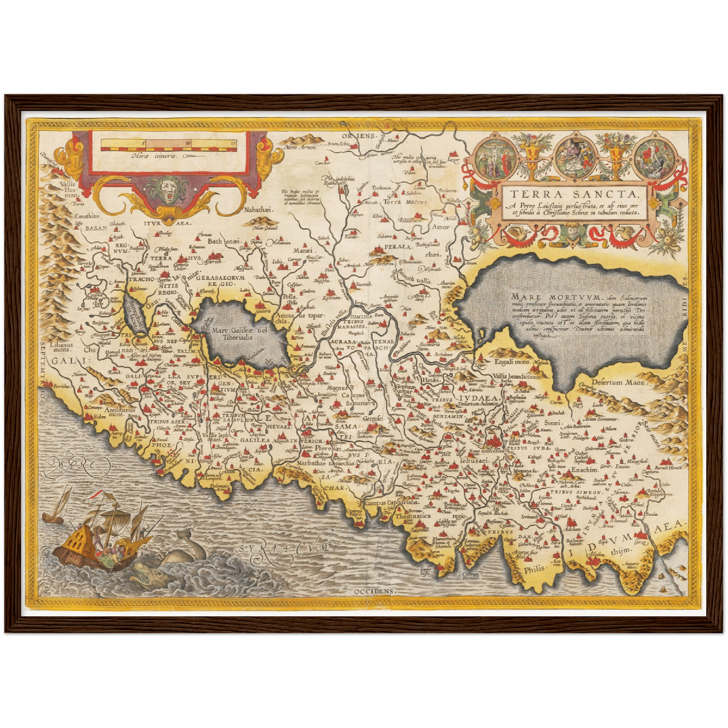 Historische Landkarte Heiliges Land um 1609