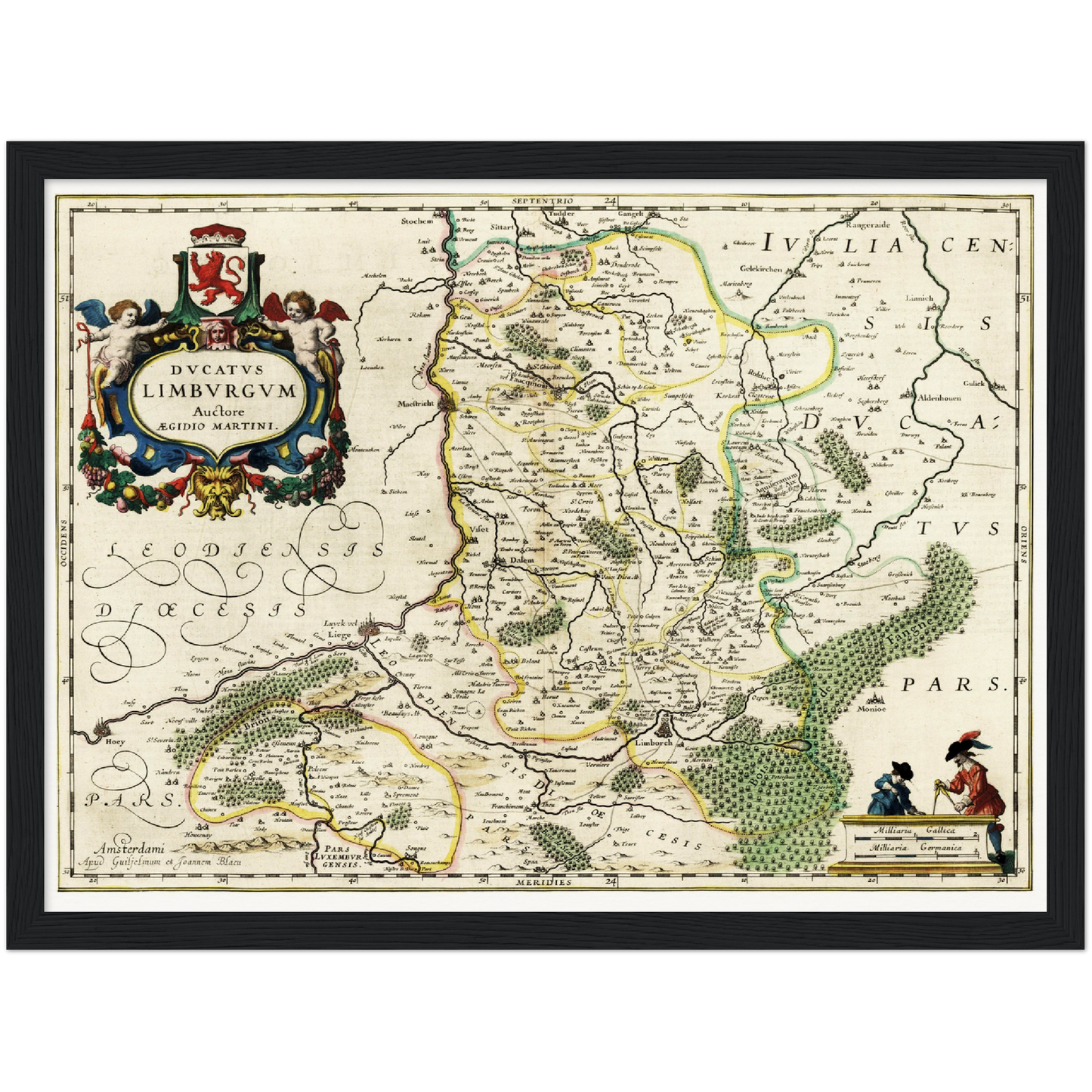 Historische Landkarte Limburg um 1647
