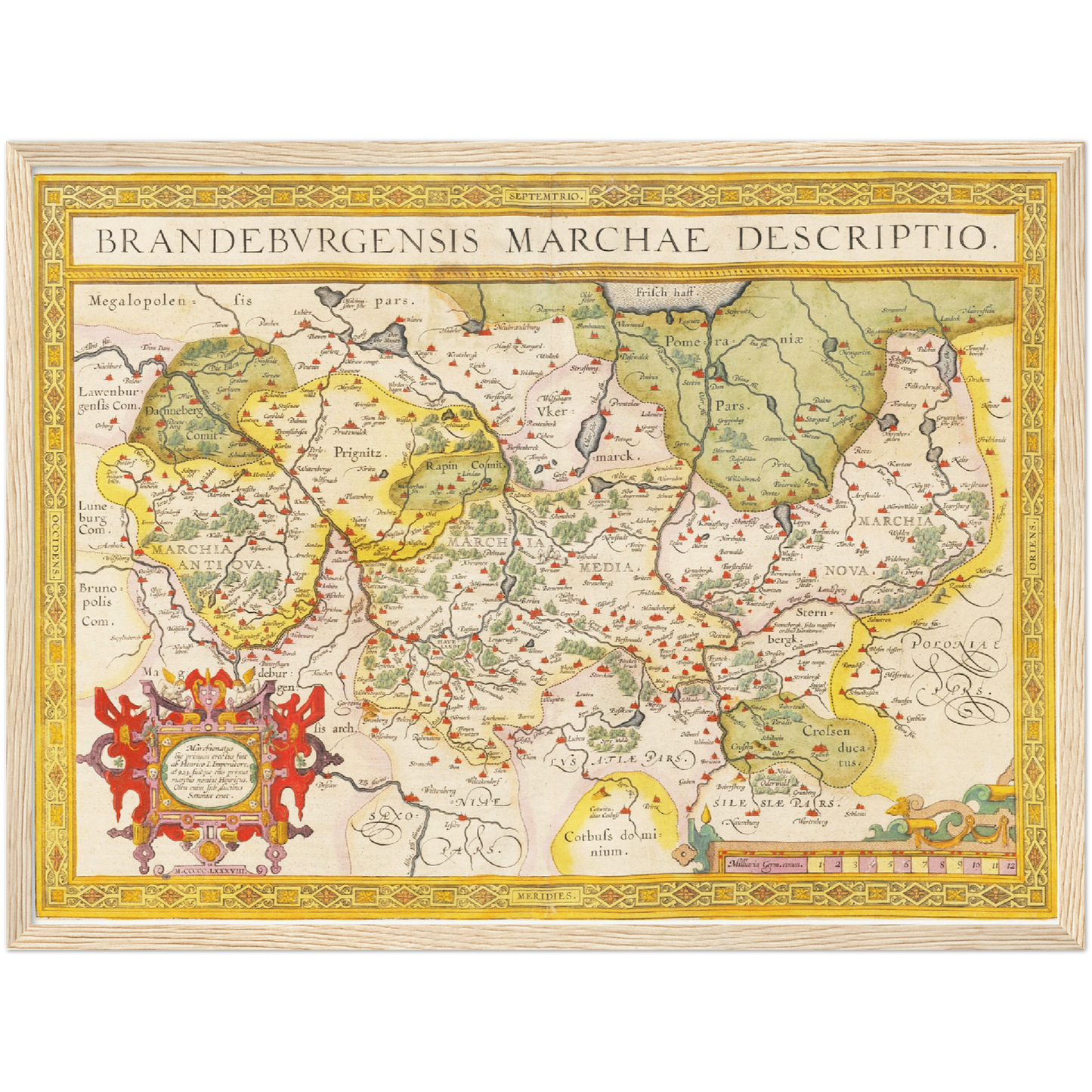Historische Landkarte Brandenburg um 1609