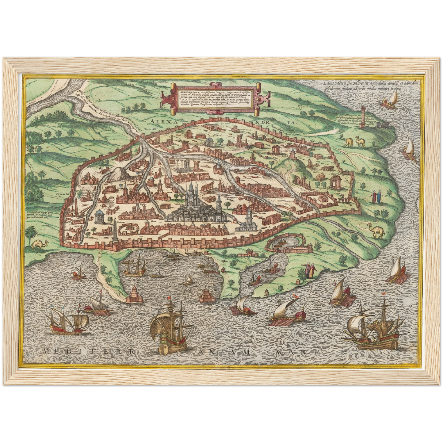 Historischer Stadtansicht Alexandria um 1582
