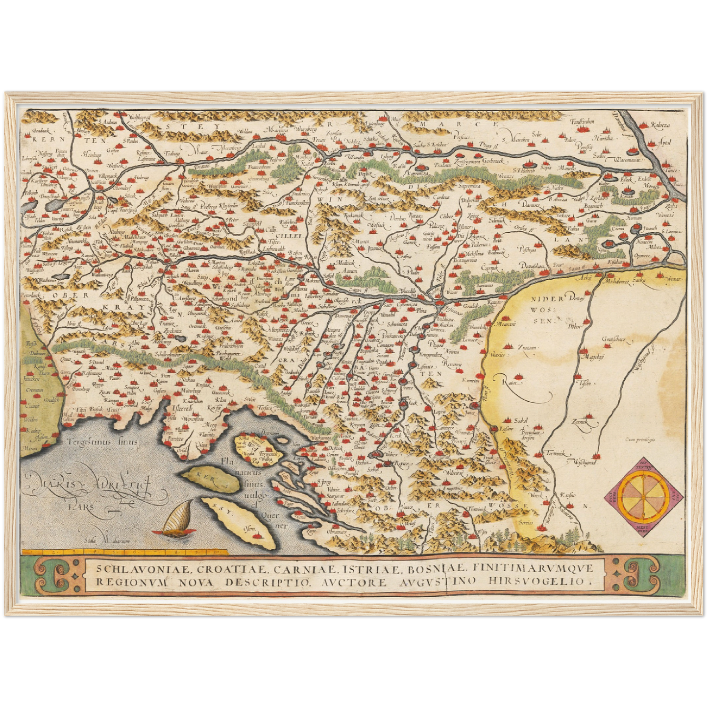 Historische Landkarte Kroatien um 1609