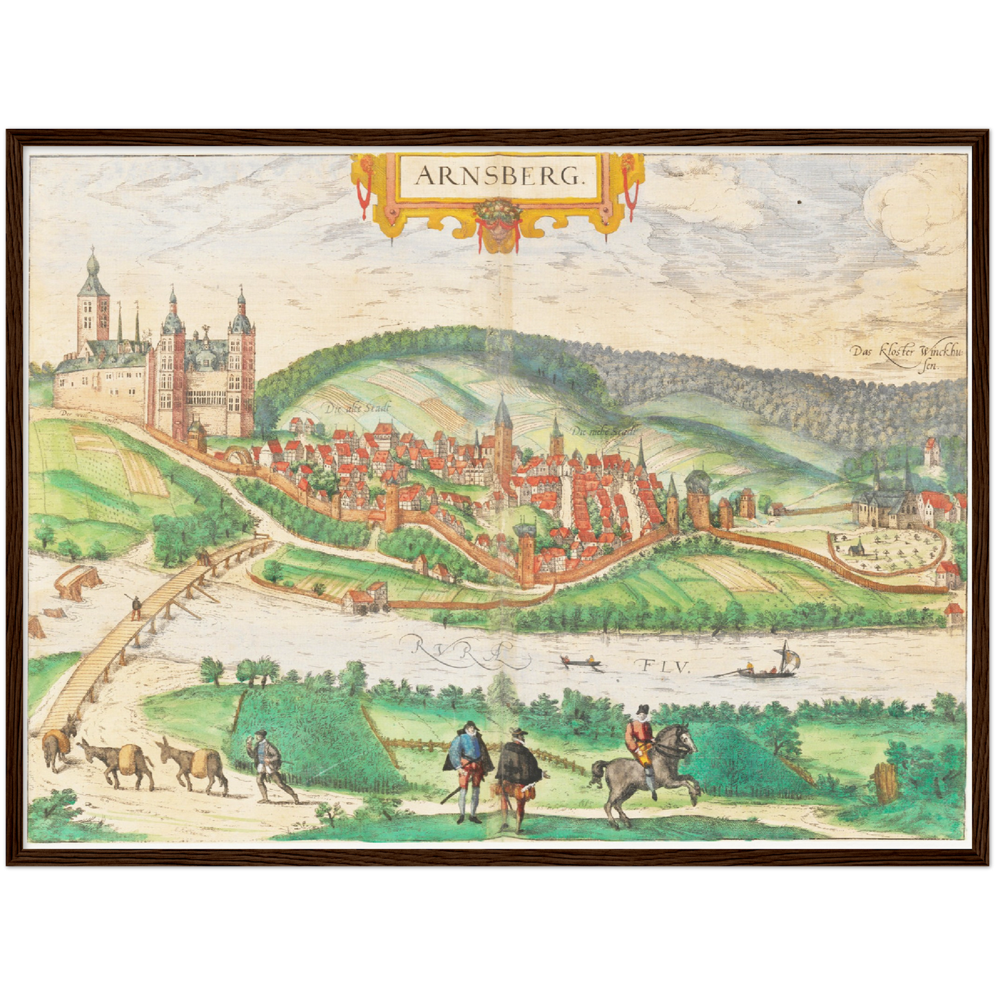 Historische Stadtansicht Arnsberg um 1592