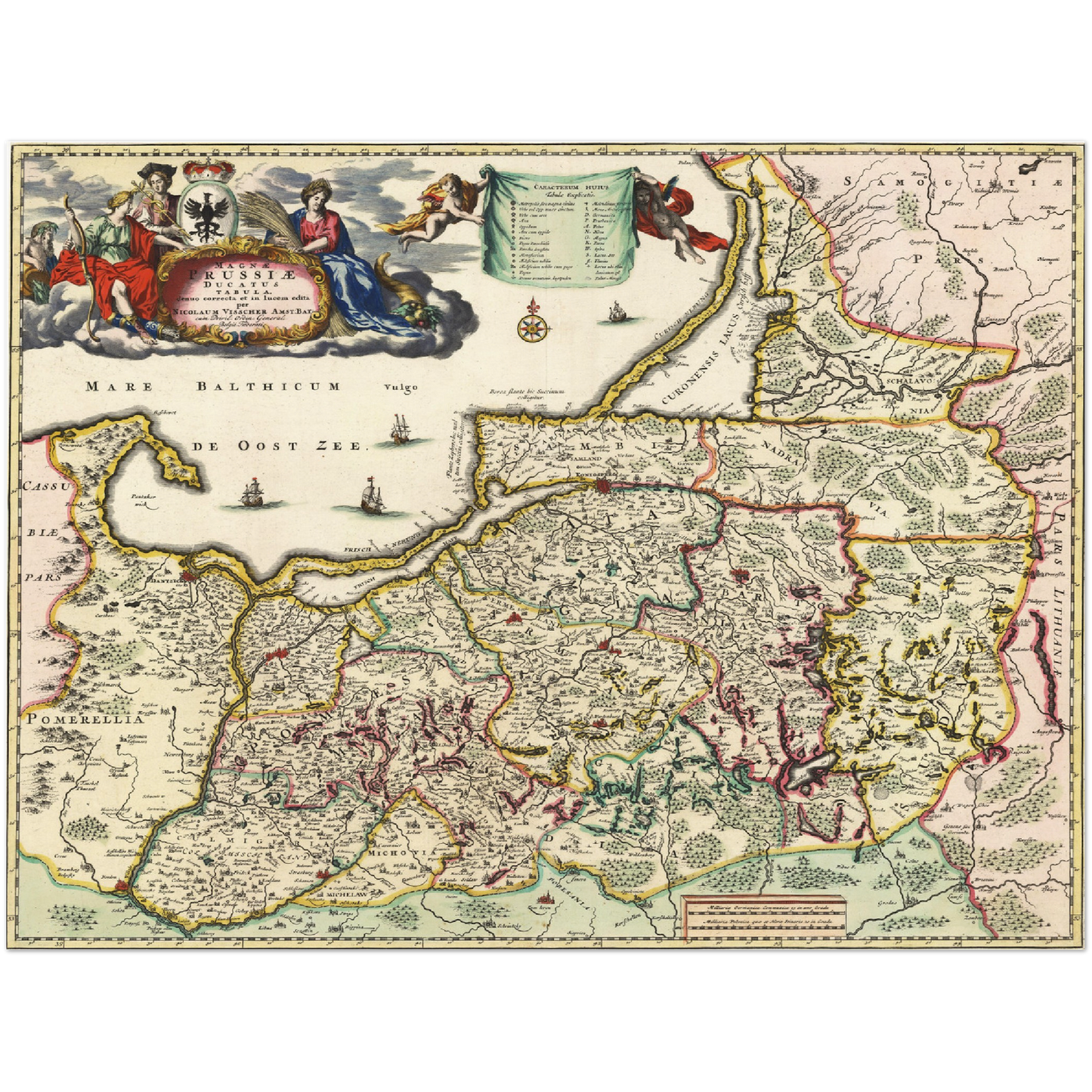 Historische Landkarte Preußen um 1680